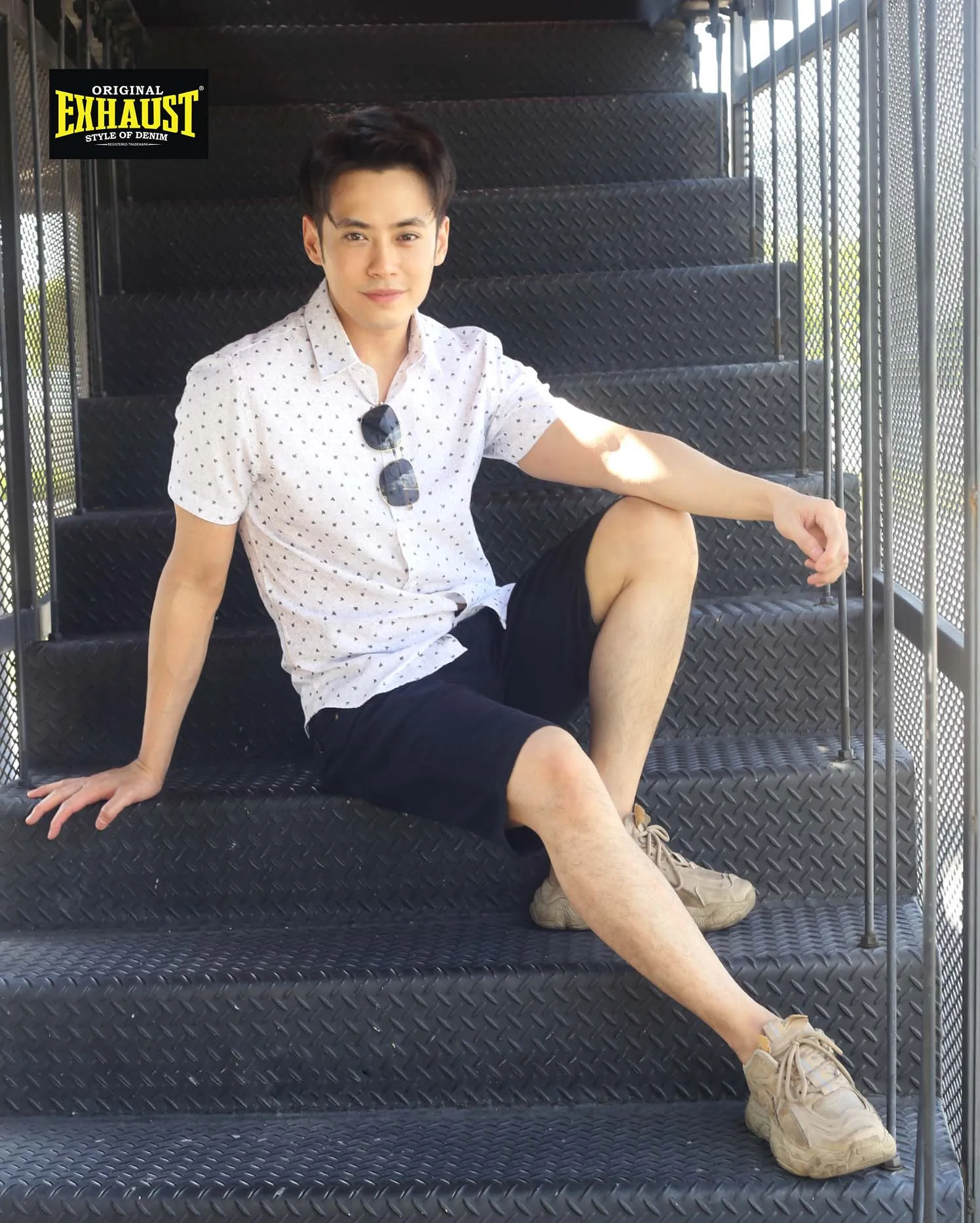 EXHAUST SHORT SLEEVE SHIRT [SLIM FIT] 1544