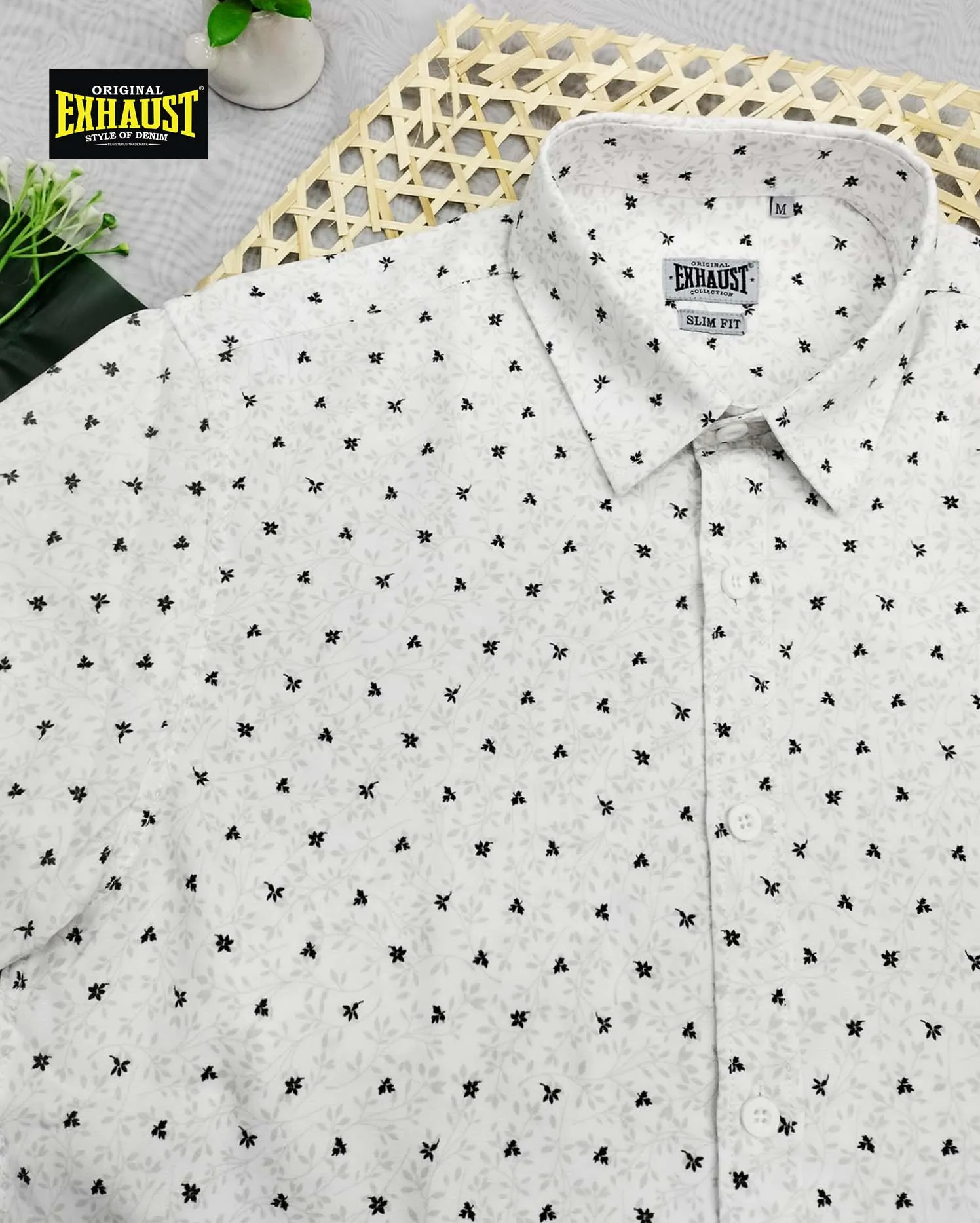 EXHAUST SHORT SLEEVE SHIRT [SLIM FIT] 1544