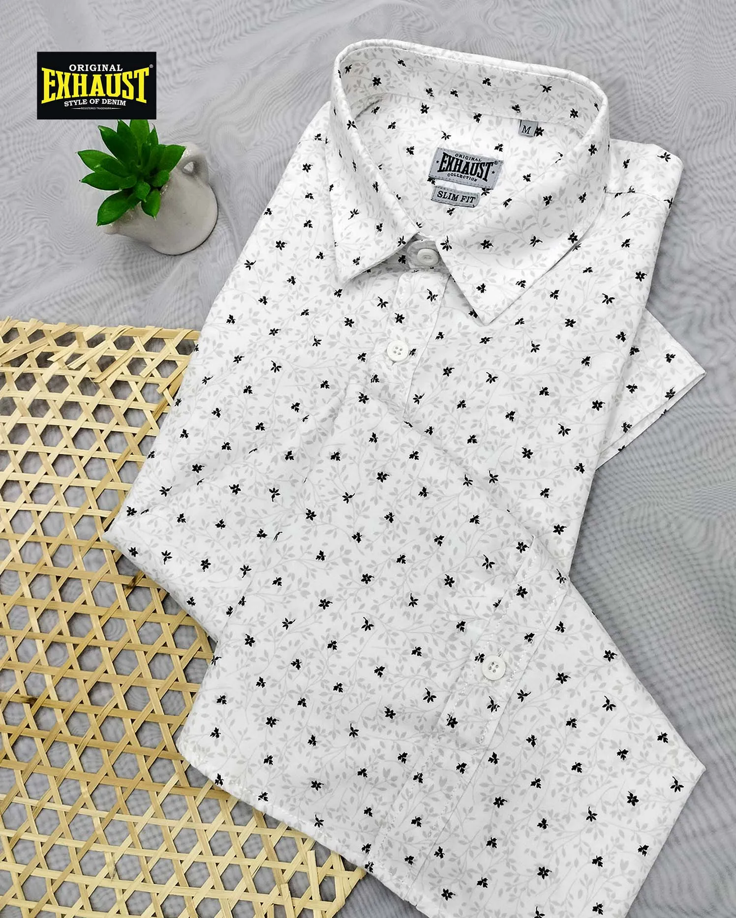 EXHAUST SHORT SLEEVE SHIRT [SLIM FIT] 1544