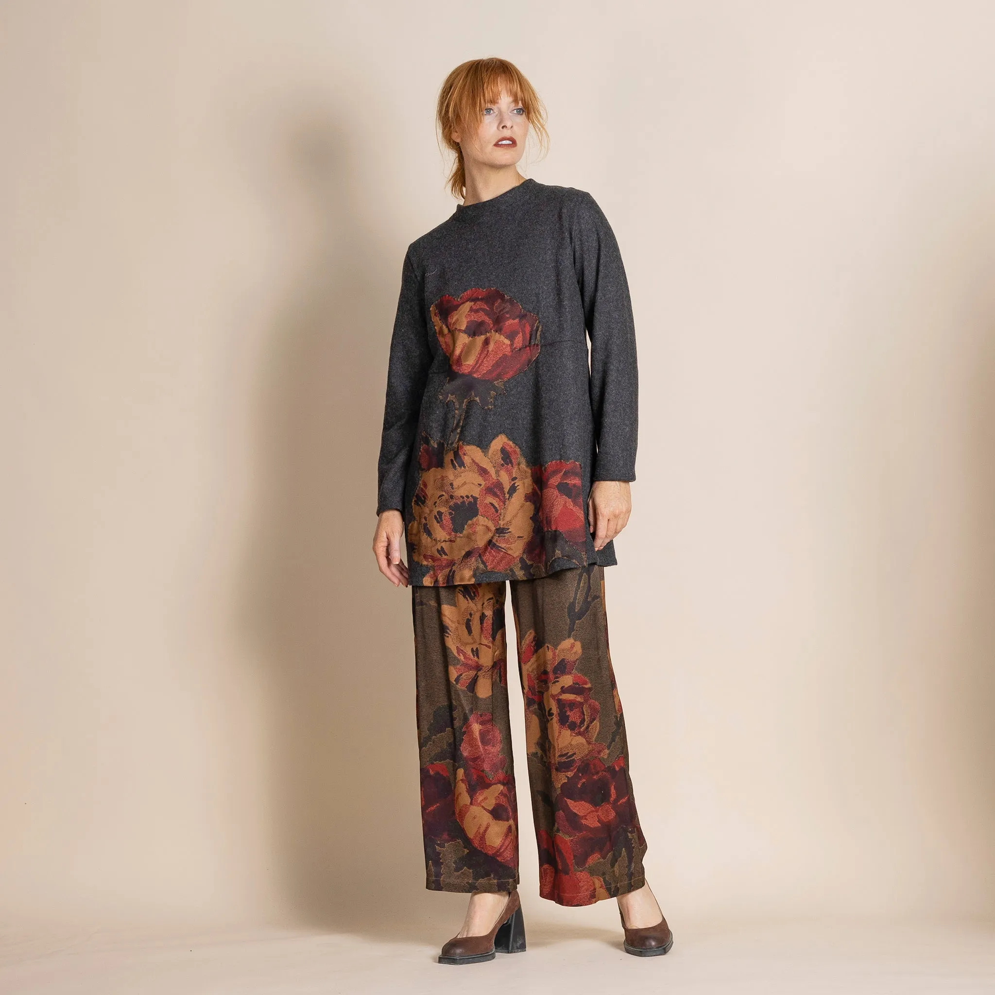 felt damask roses anna jumper