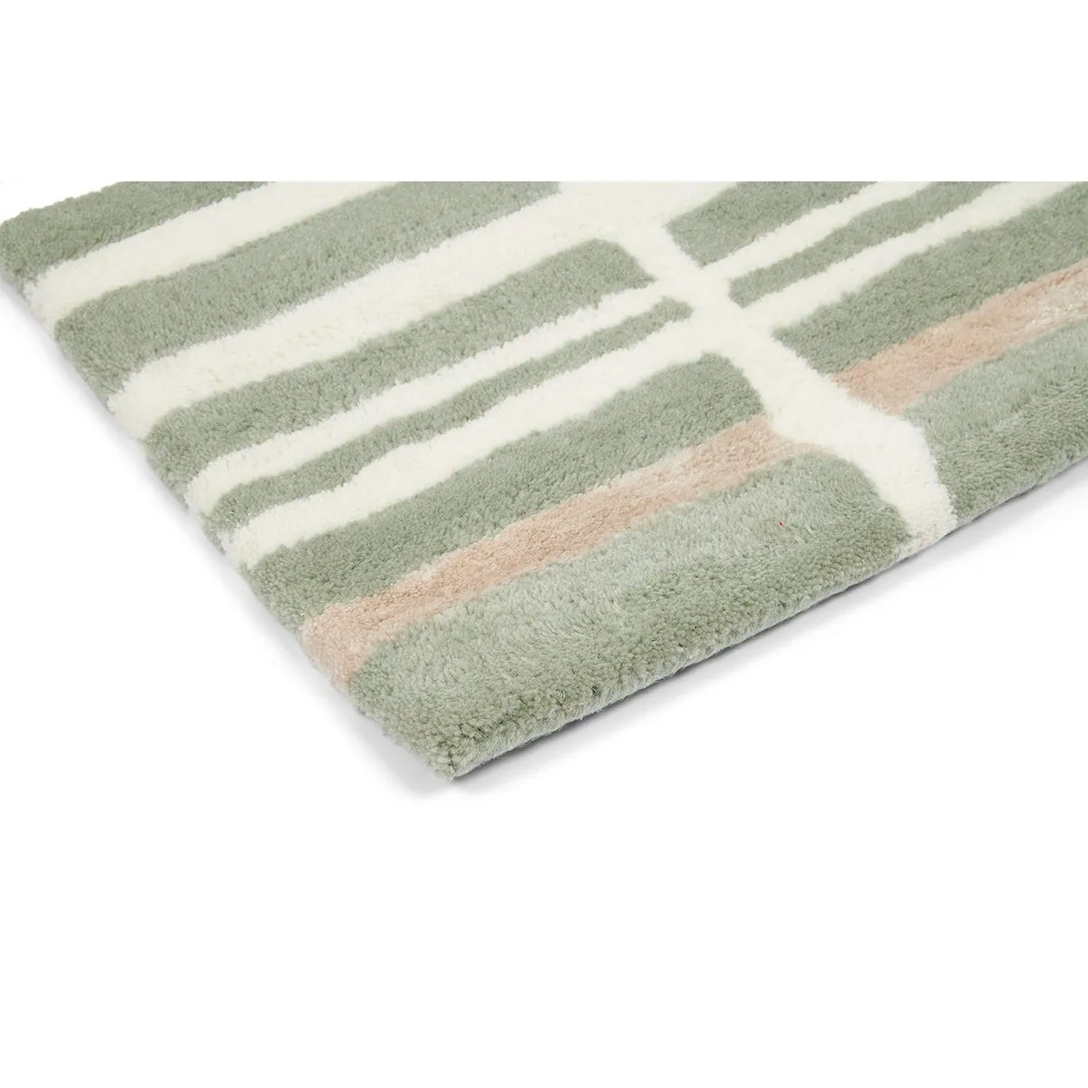 Florence Broadhurst Turtle Shell Striped Rug - Jade
