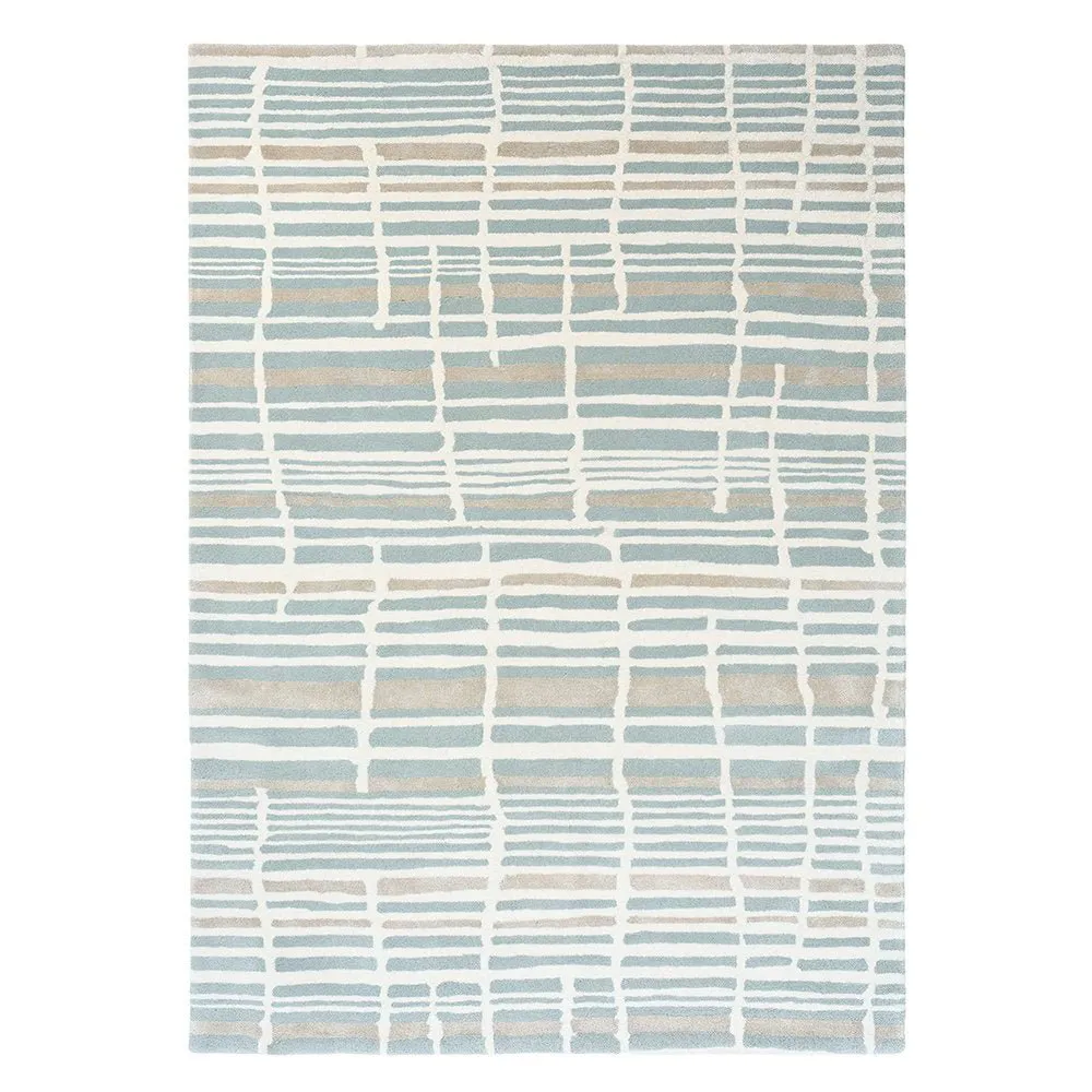 Florence Broadhurst Turtle Shell Striped Rug - Jade