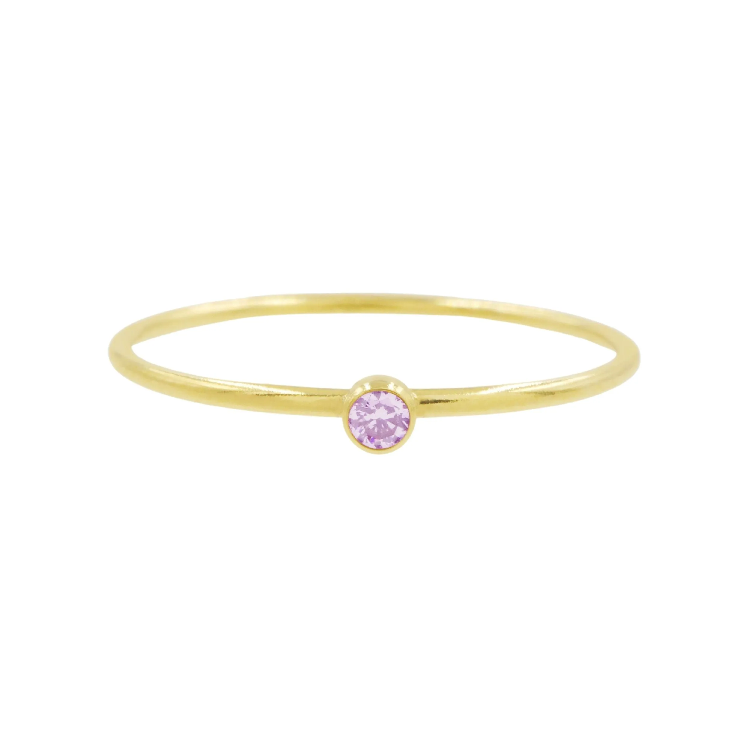 Gold Birthstone Stacking Ring
