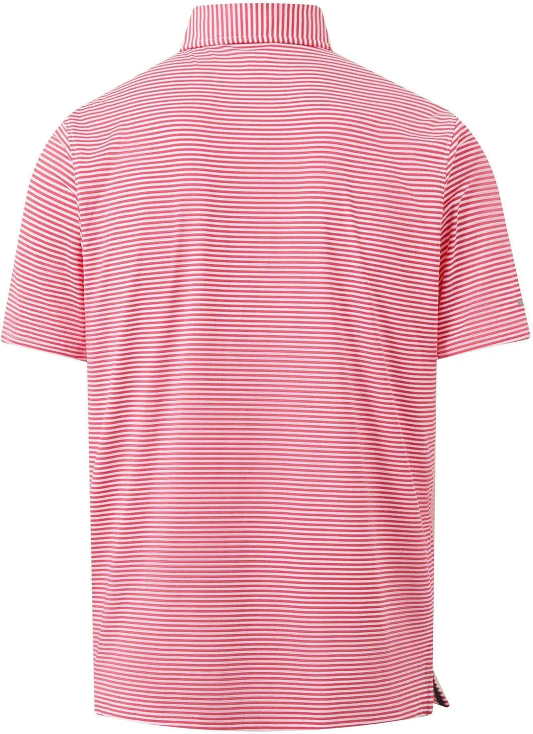 Golf Shirts for Men - Moisture Wicking Short Sleeve Performance Sport Casual Striped Collared Mens Polo Shirt