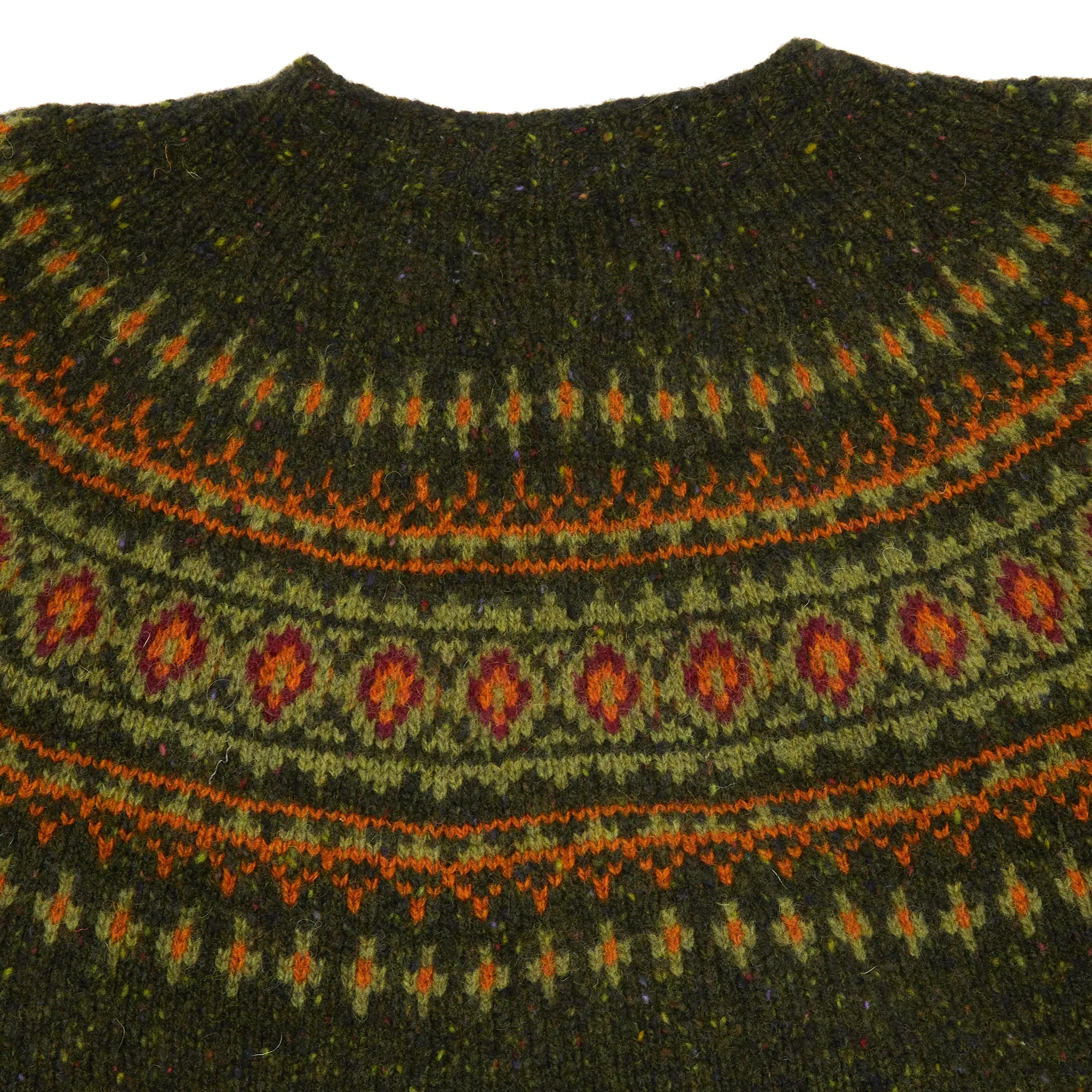 Harley Womens Fair Isle Yoke Jumper in Glenugie Nep - Harris Colour
