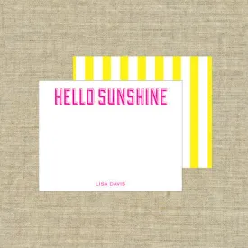 Hello Sunshine Deluxe Triple Thick Note Cards