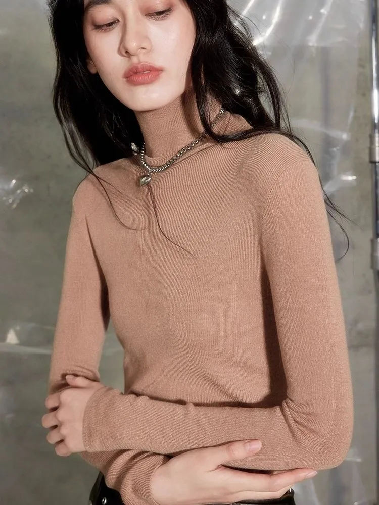 High-collar Australian wool basic paragraph bottoming【s0000004853】