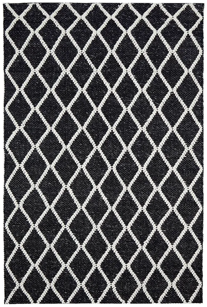 Hudson Black Rug