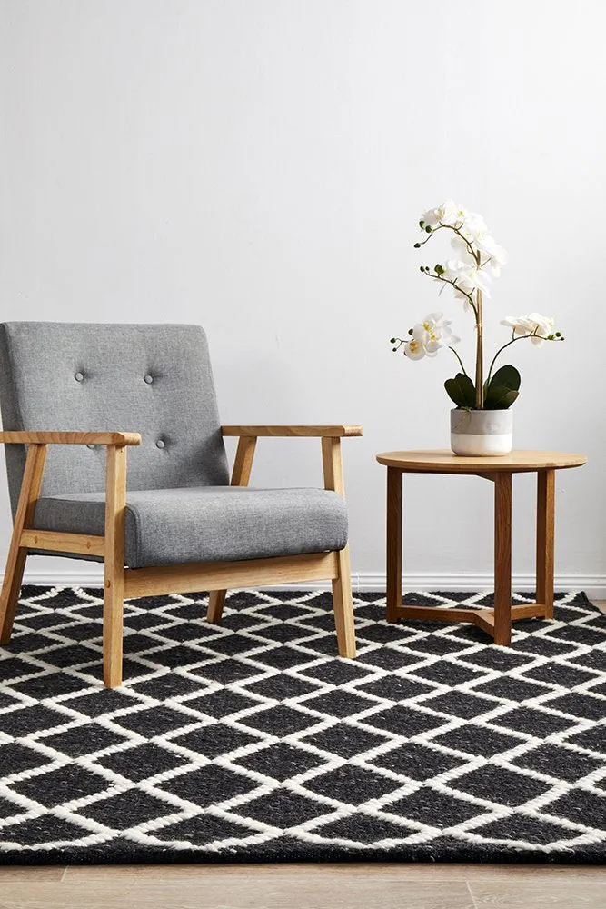 Hudson Black Rug