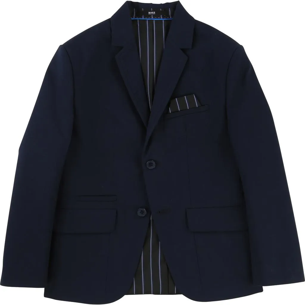 Hugo Boss Boys Navy Cotton Suit 171  J26297/J24503