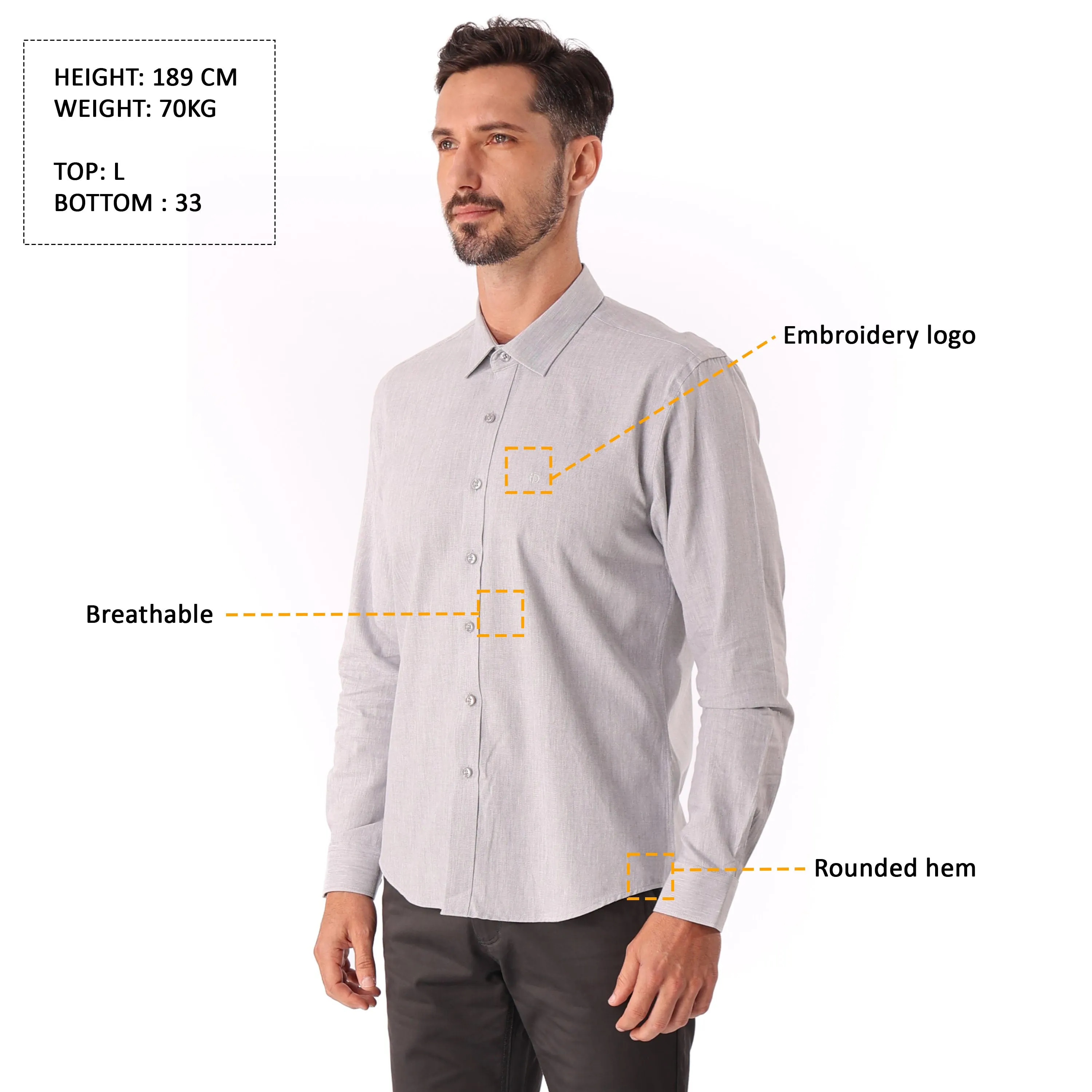 IDEXER LONG SLEEVE SHIRT [SLIM FIT] ID0204