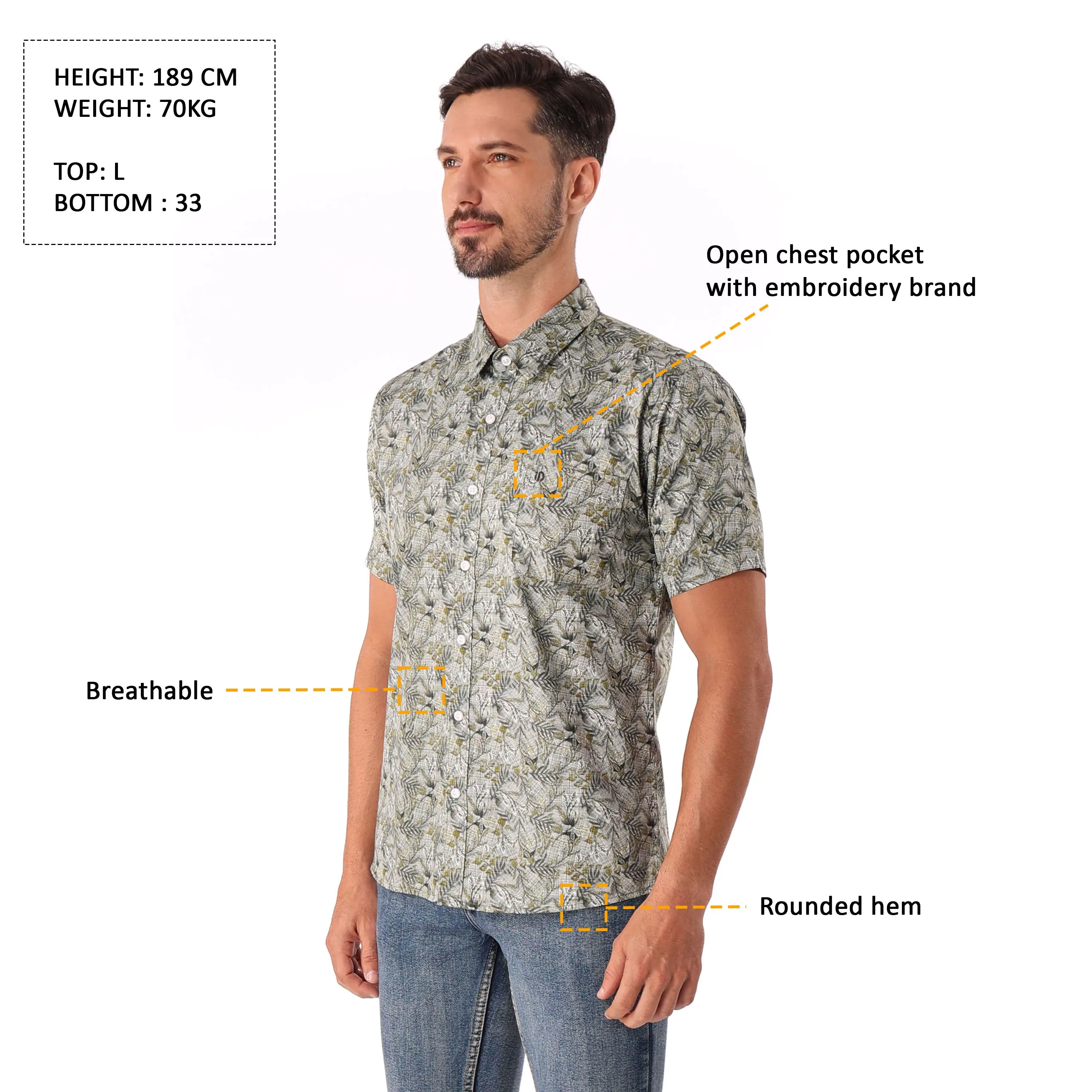 IDEXER SHORT SLEEVE SHIRT [SLIM FIT] ID0253