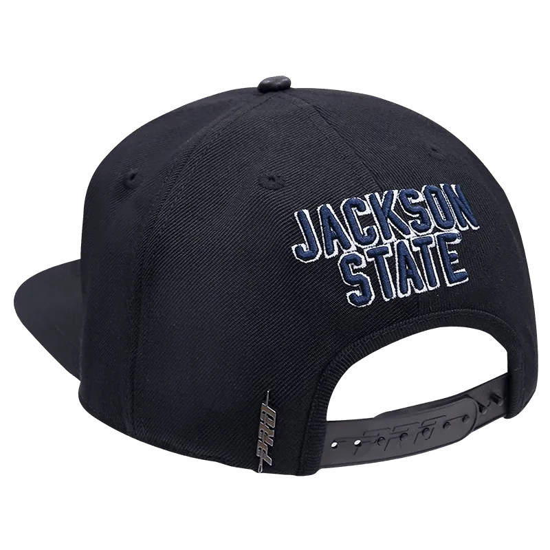 JACKSON STATE UNIVERSITY CLASSIC UNISEX STACKED LOGO WOOL SNAPBACK (BLACK)