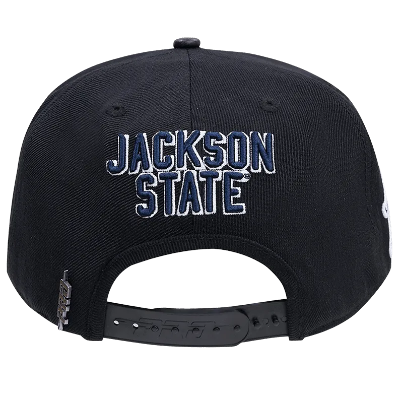JACKSON STATE UNIVERSITY CLASSIC UNISEX STACKED LOGO WOOL SNAPBACK (BLACK)