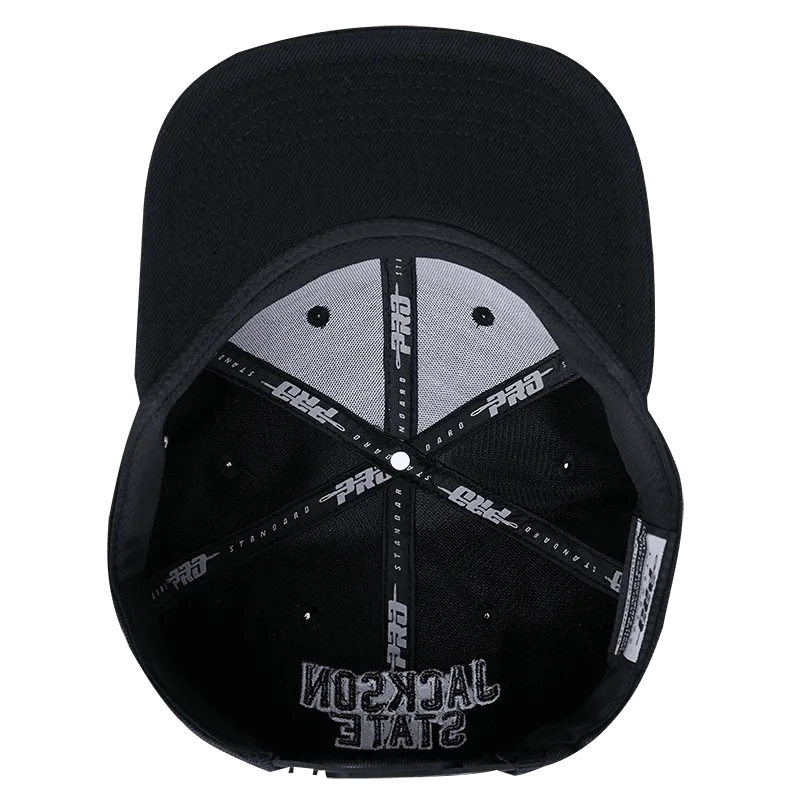 JACKSON STATE UNIVERSITY CLASSIC UNISEX STACKED LOGO WOOL SNAPBACK (BLACK)