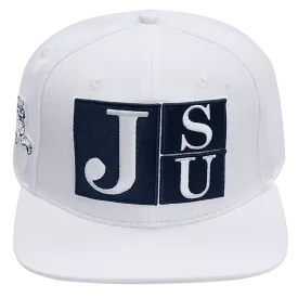 JACKSON STATE UNIVERSITY CLASSIC UNISEX STACKED LOGO WOOL SNAPBACK (WHITE)