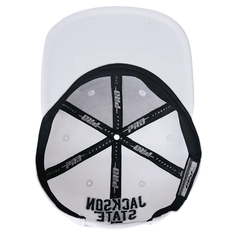 JACKSON STATE UNIVERSITY CLASSIC UNISEX STACKED LOGO WOOL SNAPBACK (WHITE)