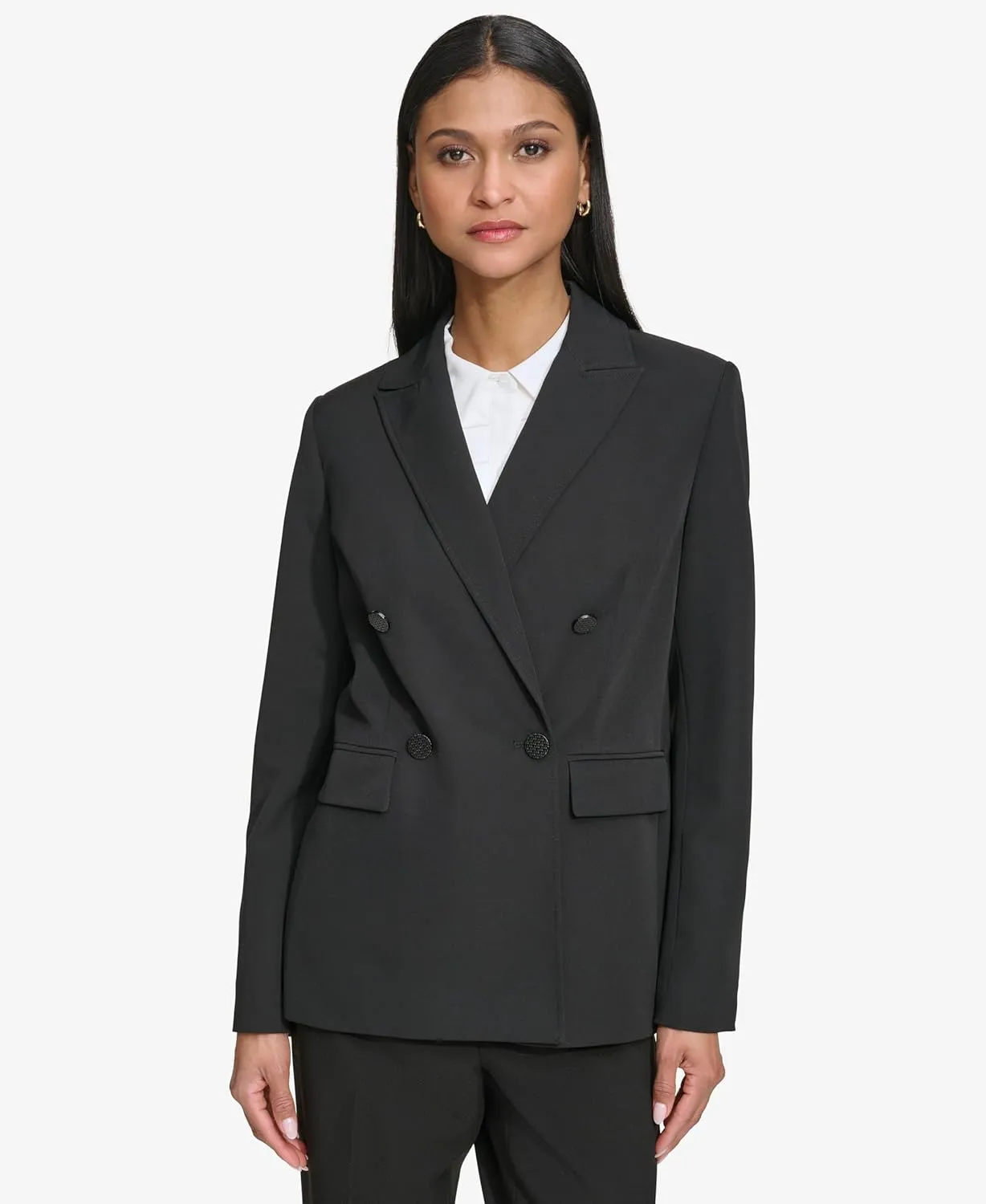 KARL LAGERFELD Women's Classic Double Breasted Suit Blazer