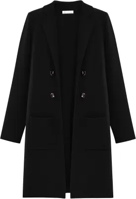 KIRUNDO Cardigan Sweaters for Women 2025 Fall Fashion Open Front Warm Thick Long Winter Coats Jackets Decorative Buttons