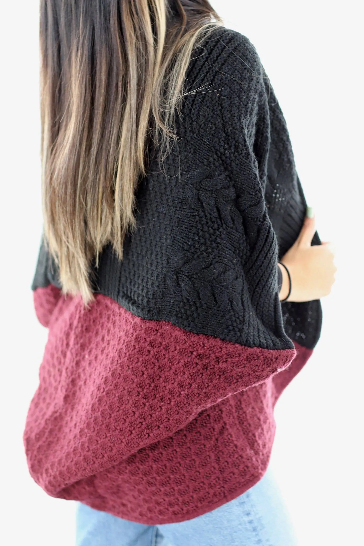 La Fiorentina | Knitted Cocoon - Black/Bordeaux