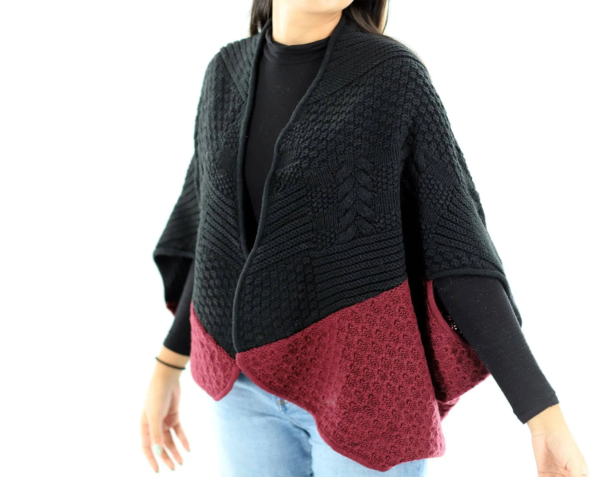 La Fiorentina | Knitted Cocoon - Black/Bordeaux