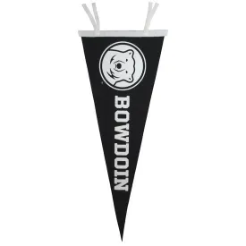 Large Bowdoin Pennant with Mascot Medallion