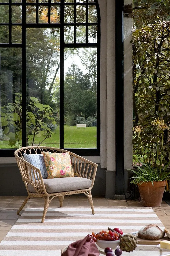 Laura Ashley Lille Pale Ochre Outdoor Rug