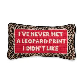 Leopard Print Needlepoint Pillow