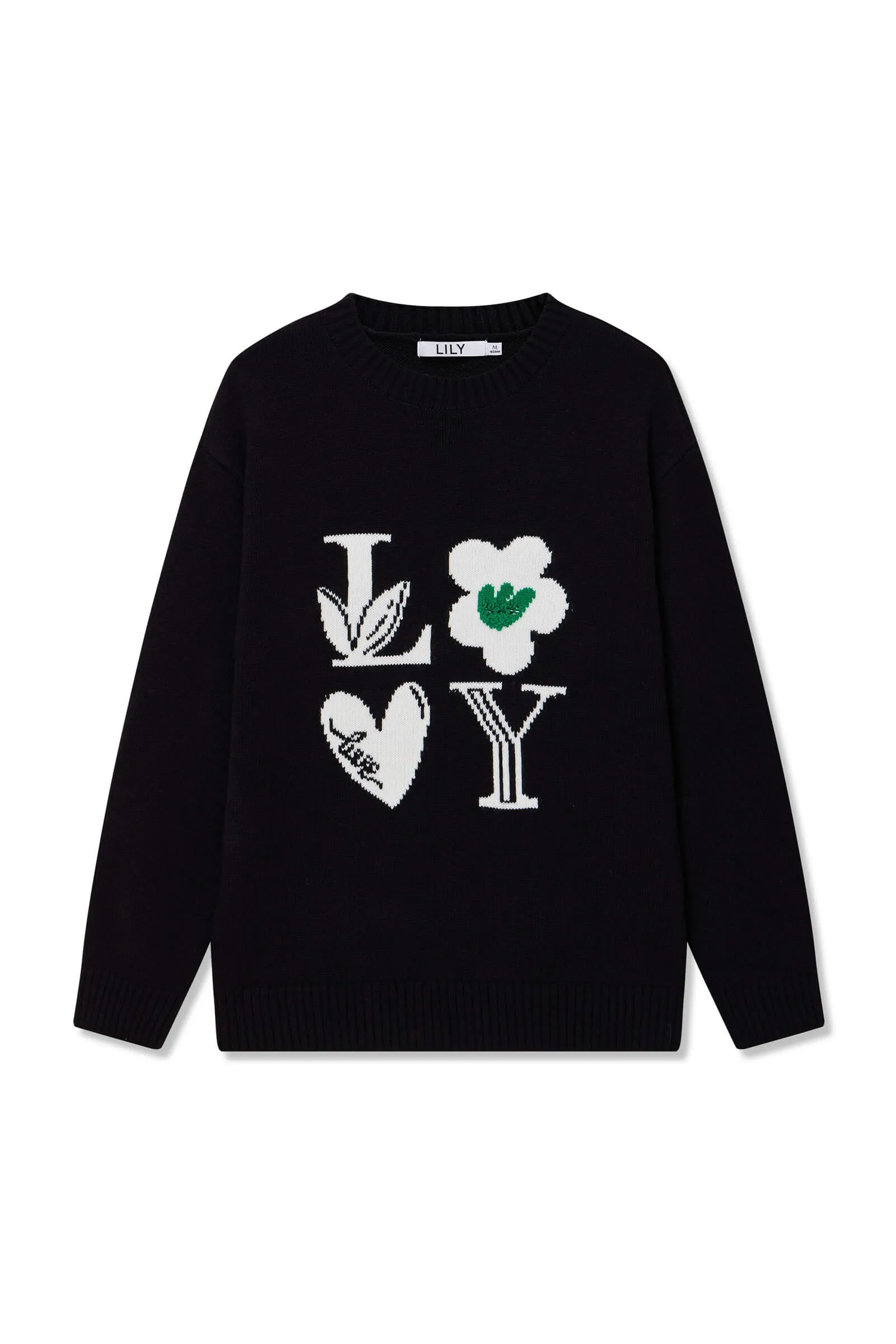 LILY Playful Embossed Knit Sweater