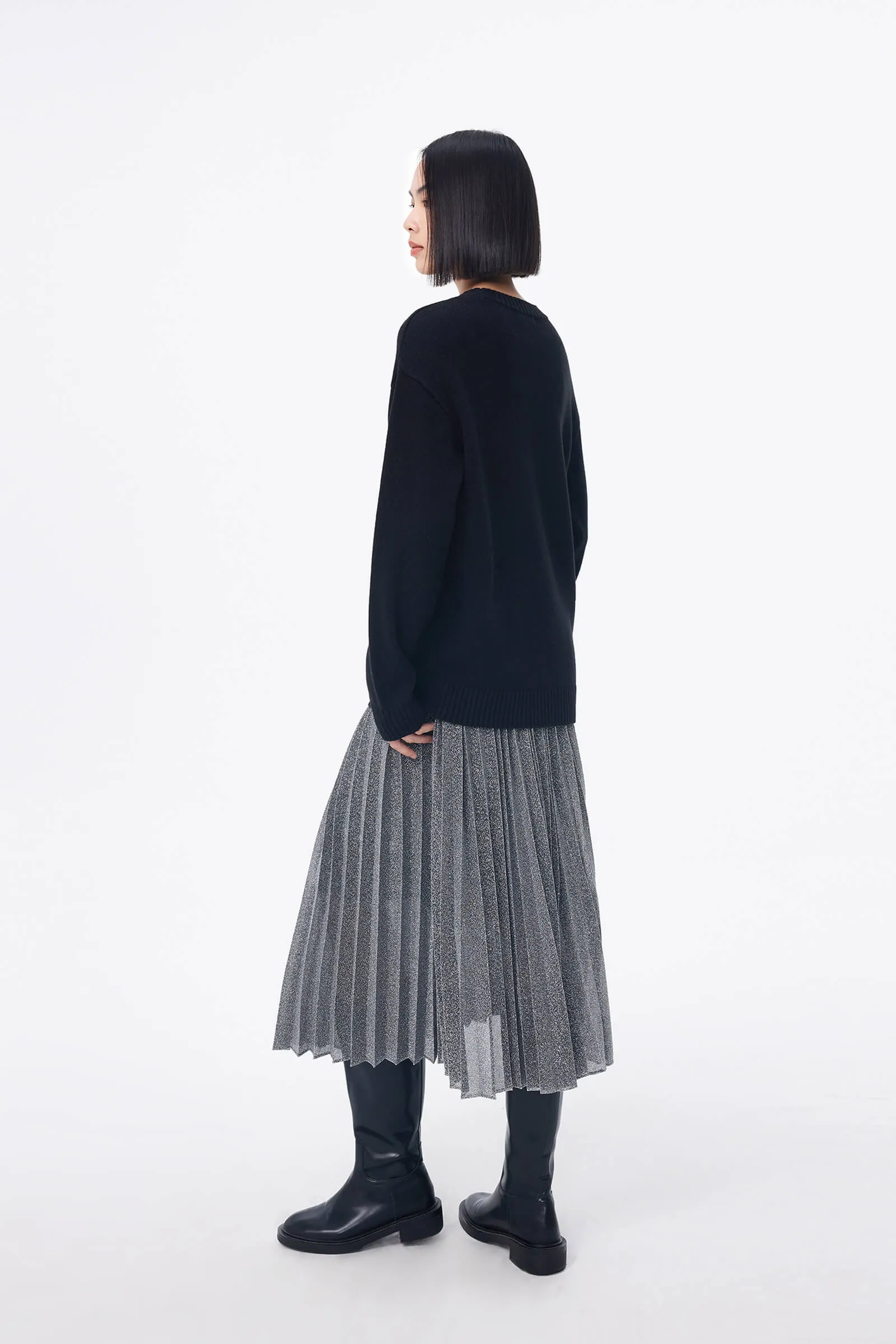 LILY Playful Embossed Knit Sweater