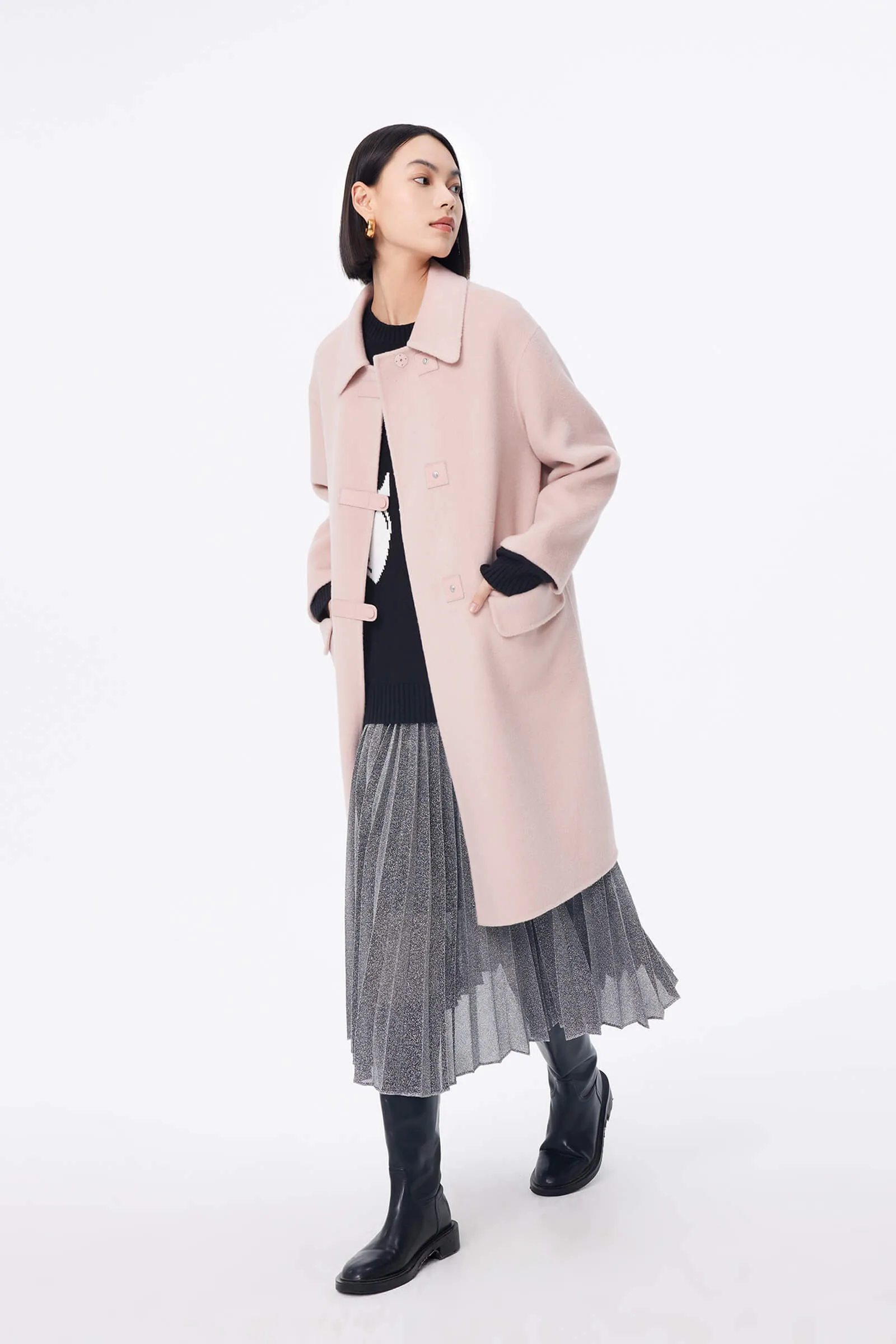 LILY Playful Embossed Knit Sweater
