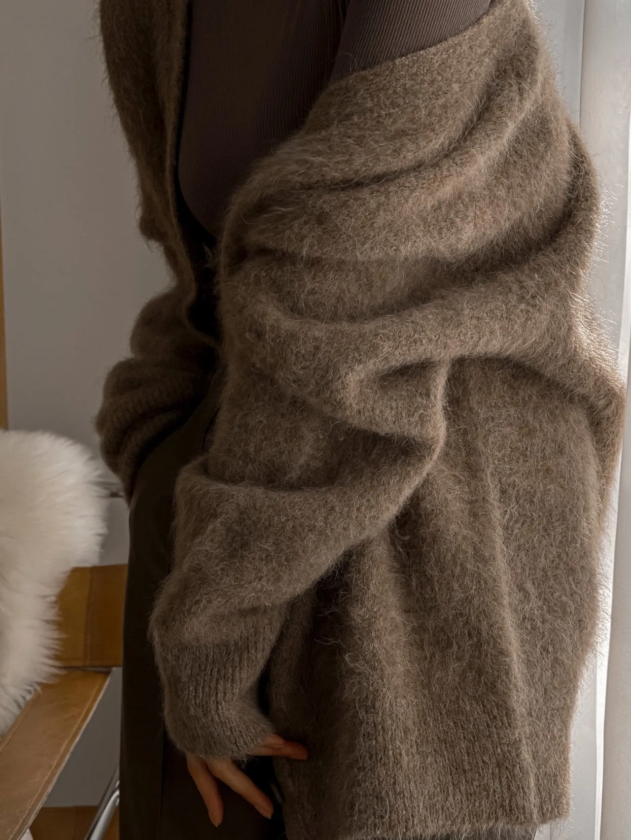 LUXE ALPACA OVERSIZED CARDIGAN
