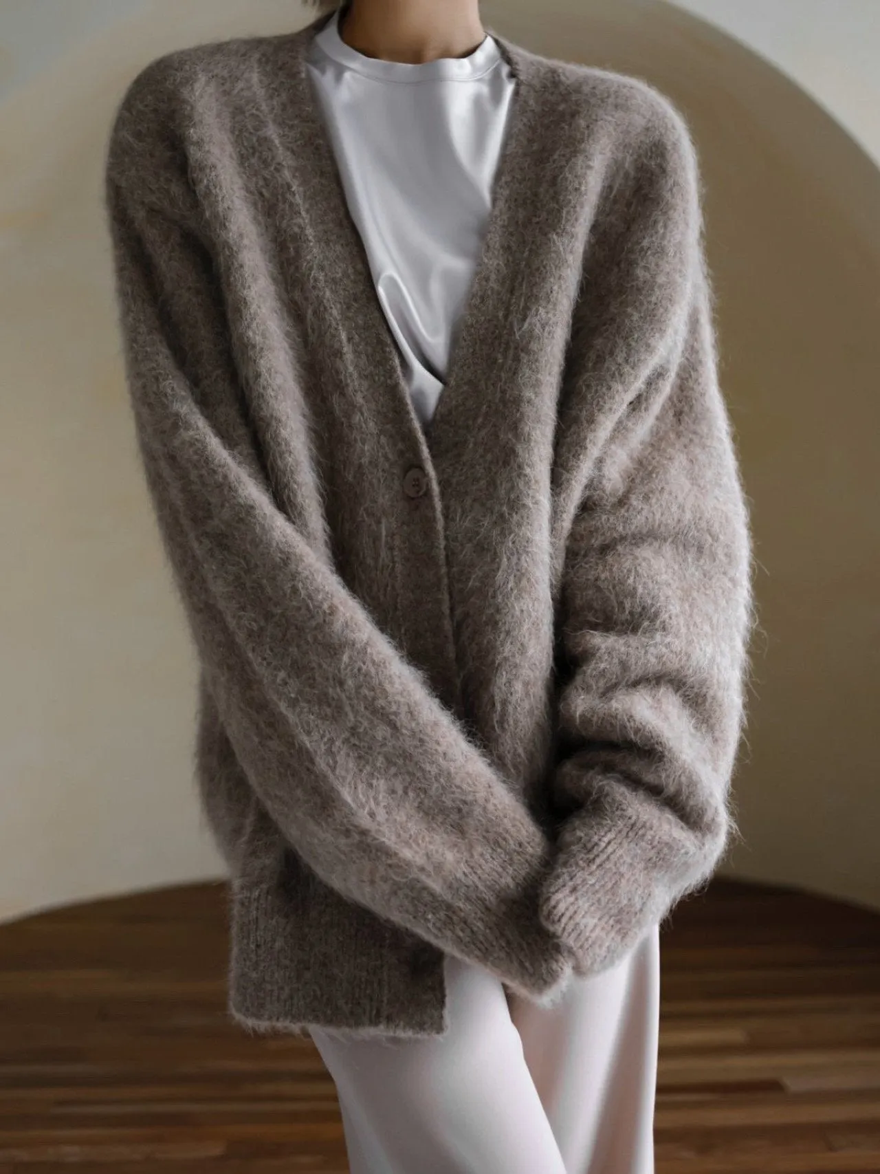 LUXE ALPACA OVERSIZED CARDIGAN