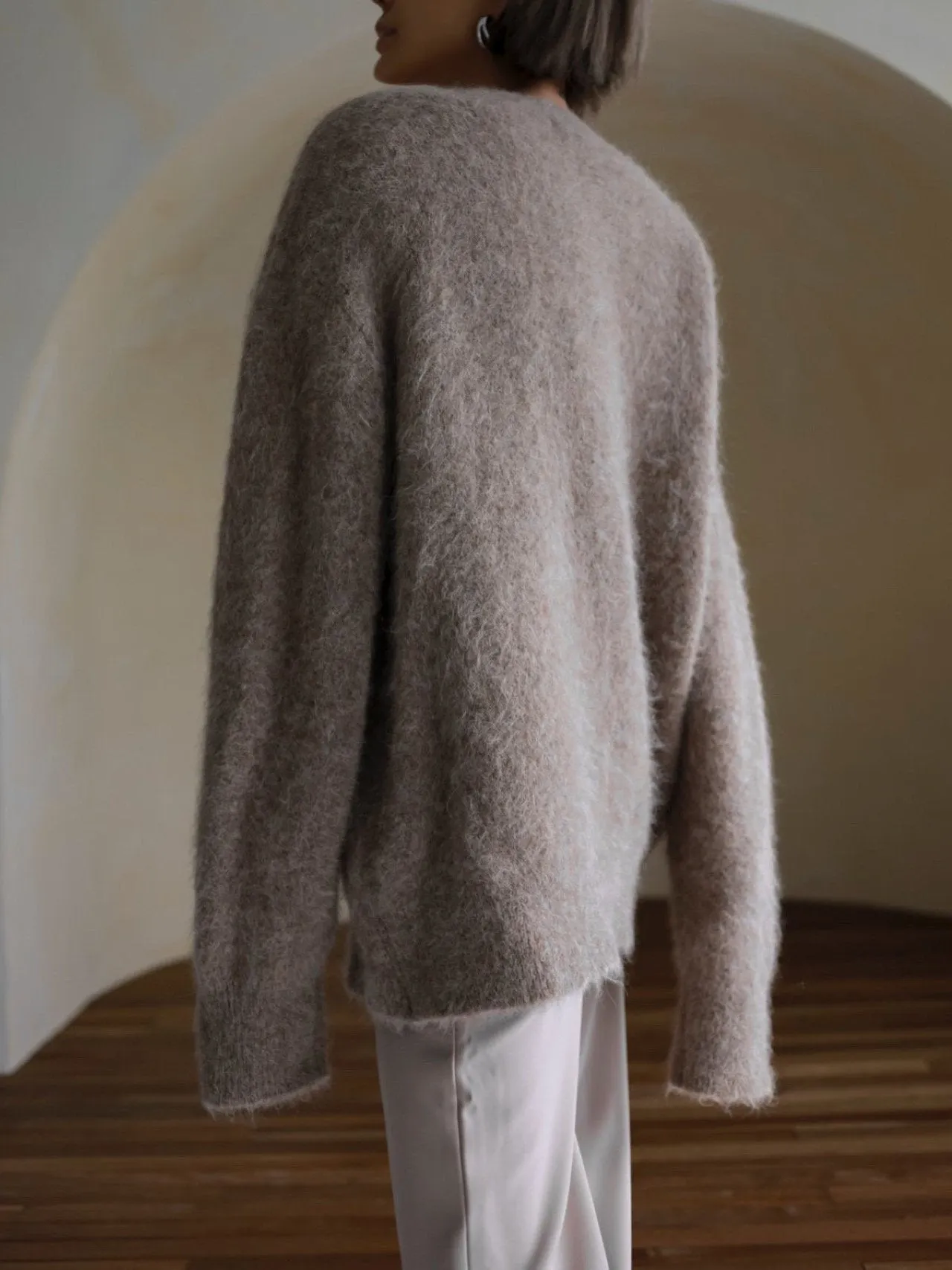 LUXE ALPACA OVERSIZED CARDIGAN