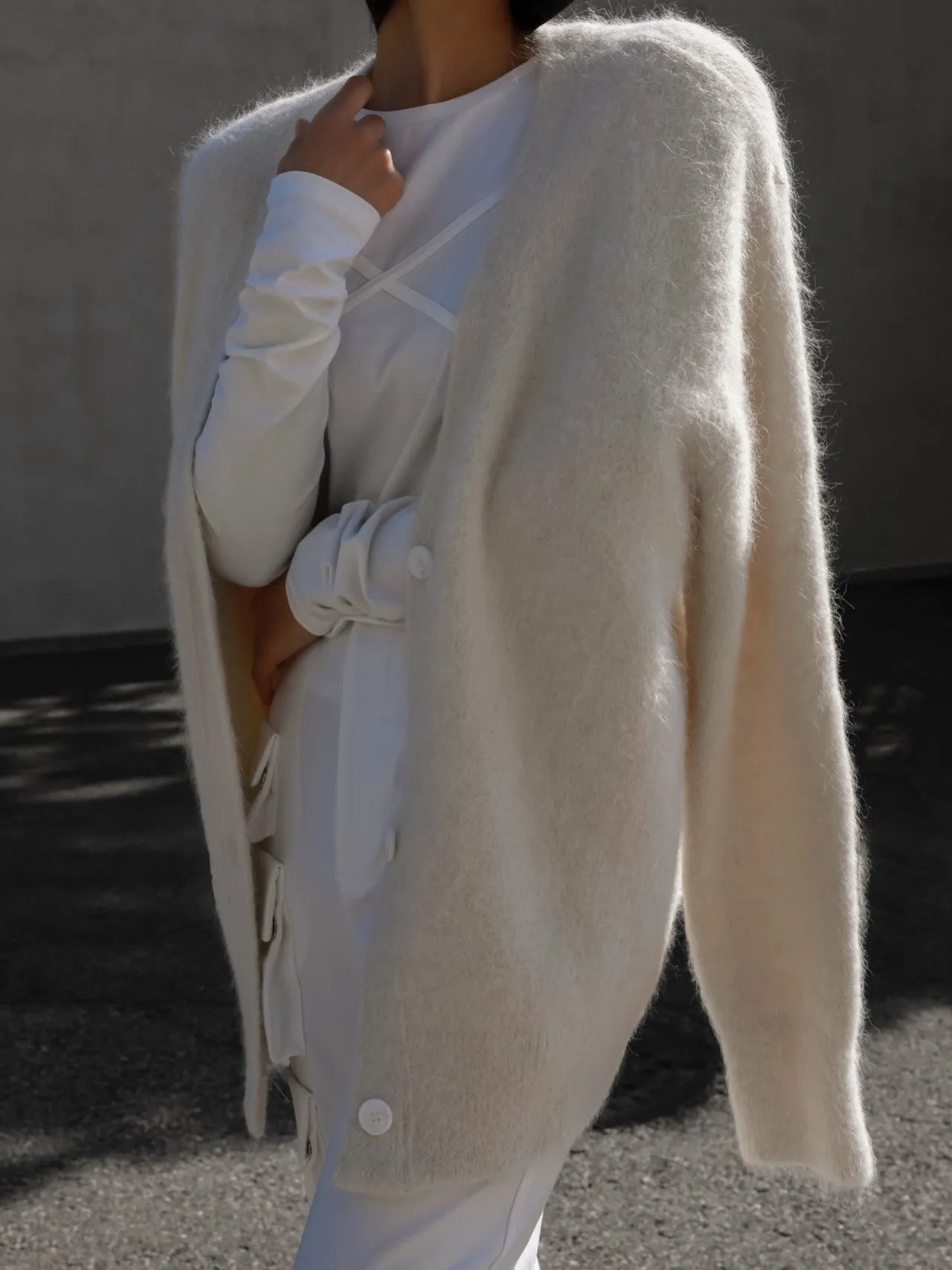 LUXE ALPACA OVERSIZED CARDIGAN