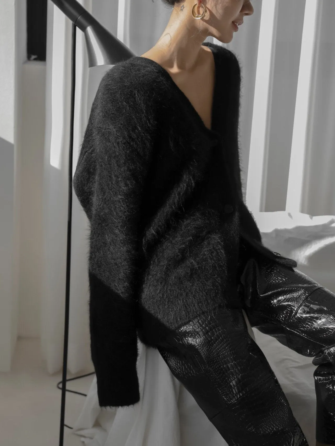 LUXE ALPACA OVERSIZED CARDIGAN