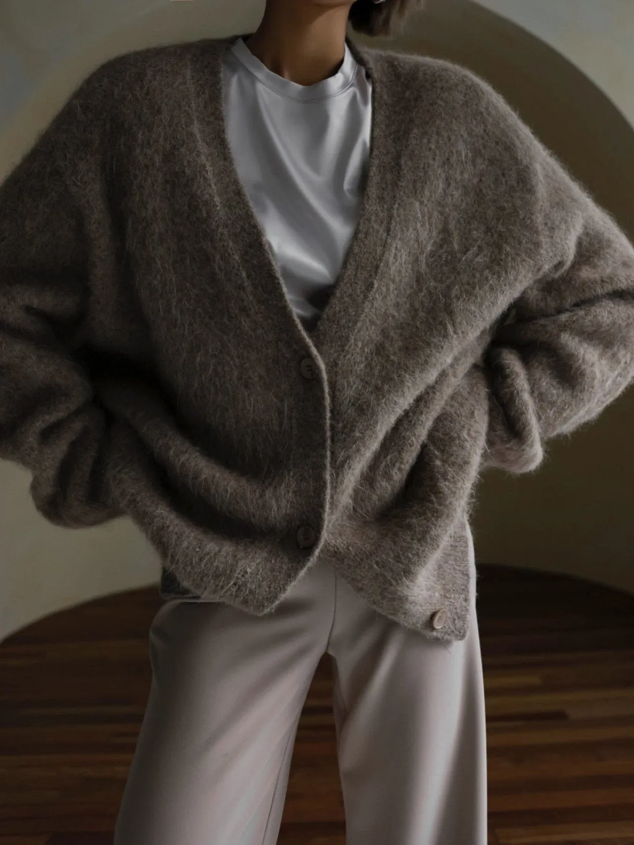 LUXE ALPACA OVERSIZED CARDIGAN