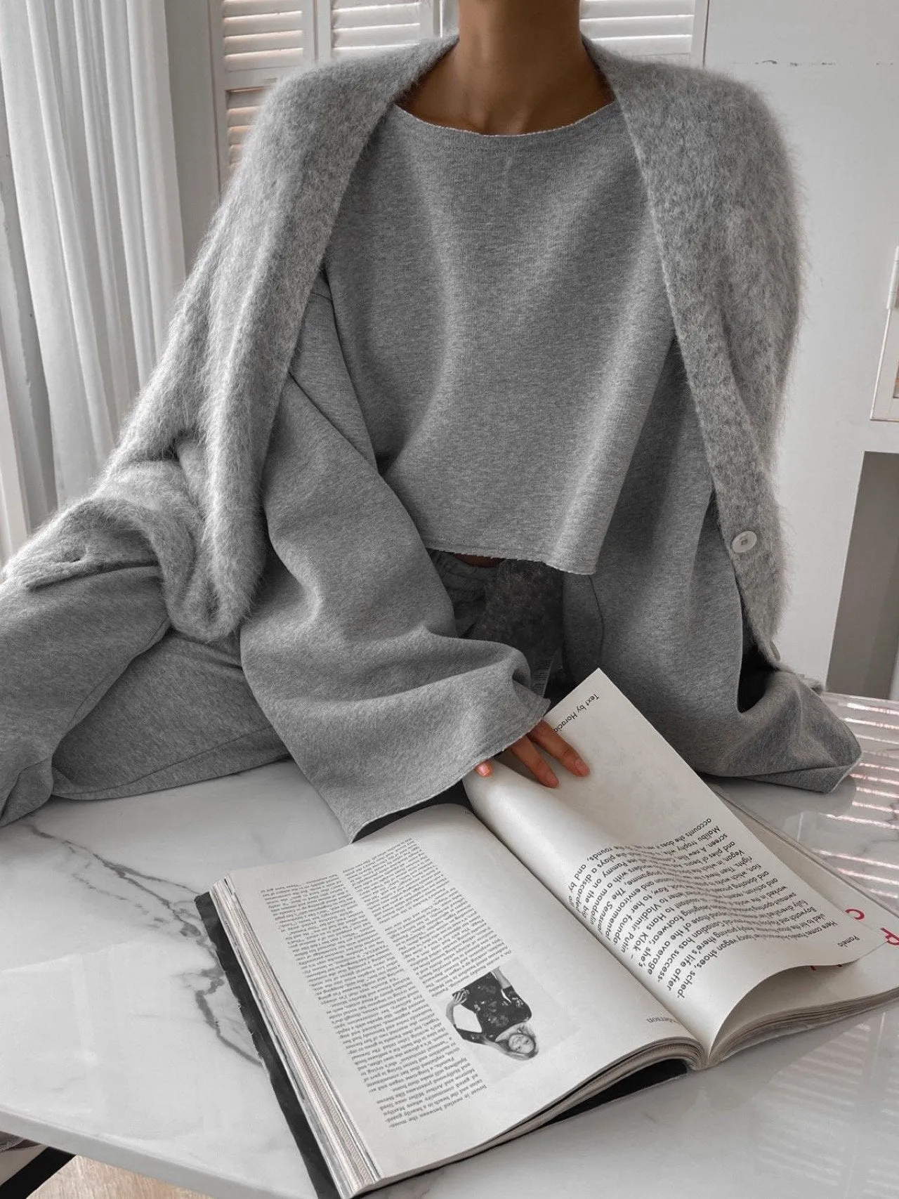 LUXE ALPACA OVERSIZED CARDIGAN