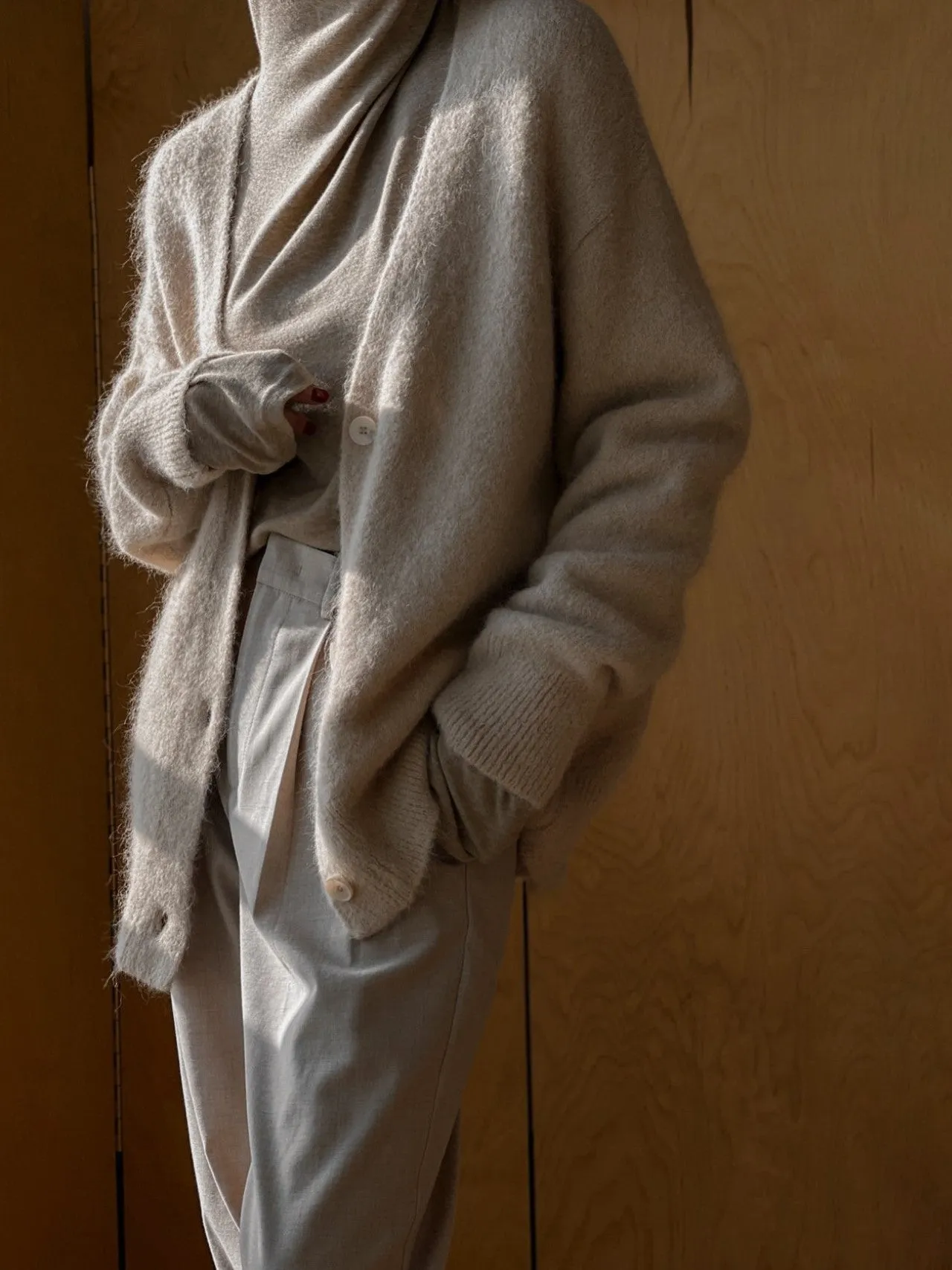 LUXE ALPACA OVERSIZED CARDIGAN