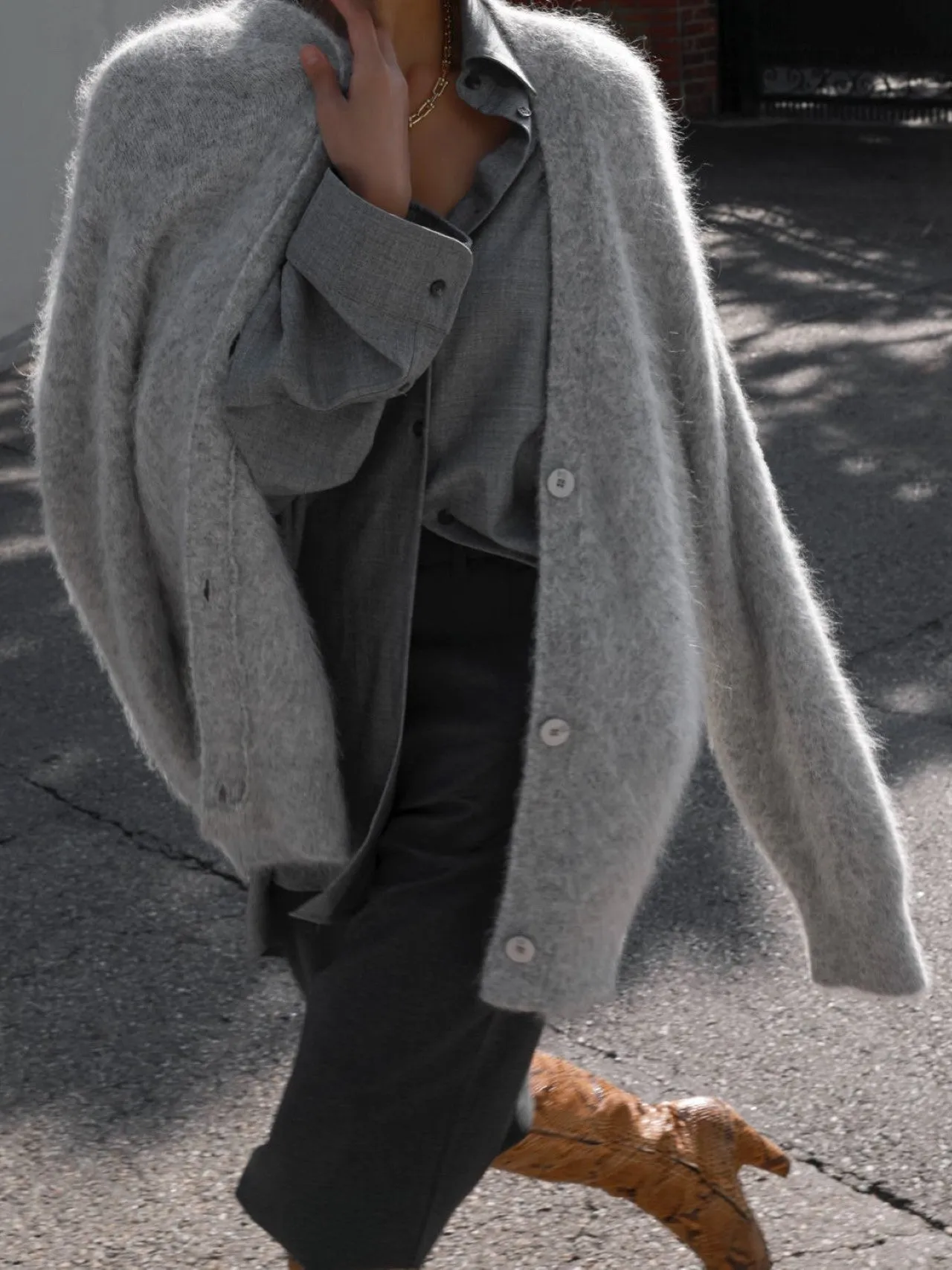 LUXE ALPACA OVERSIZED CARDIGAN