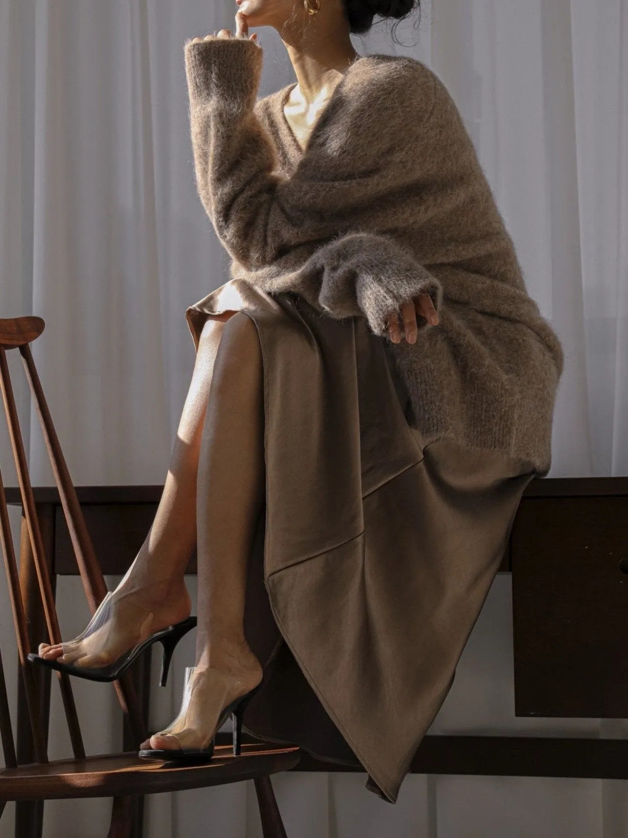 LUXE ALPACA OVERSIZED CARDIGAN