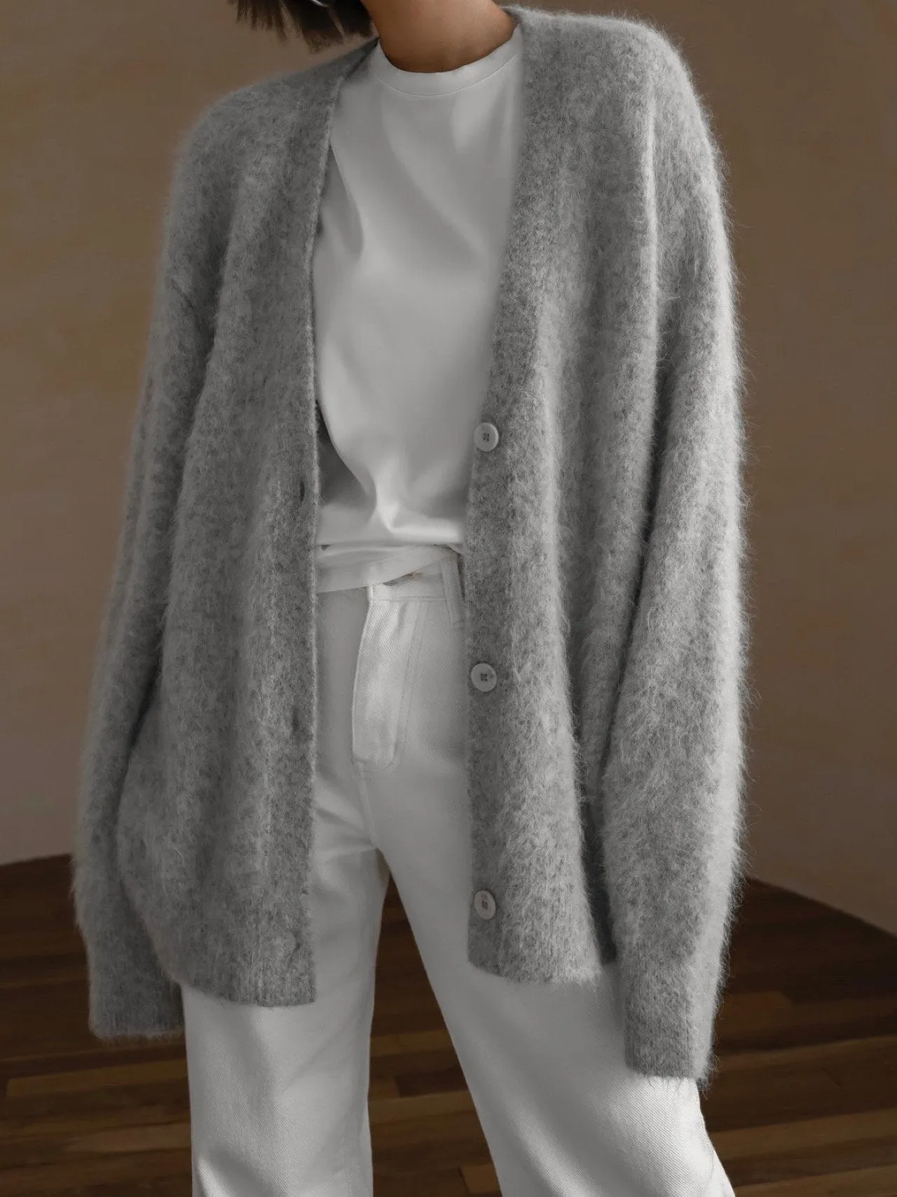 LUXE ALPACA OVERSIZED CARDIGAN