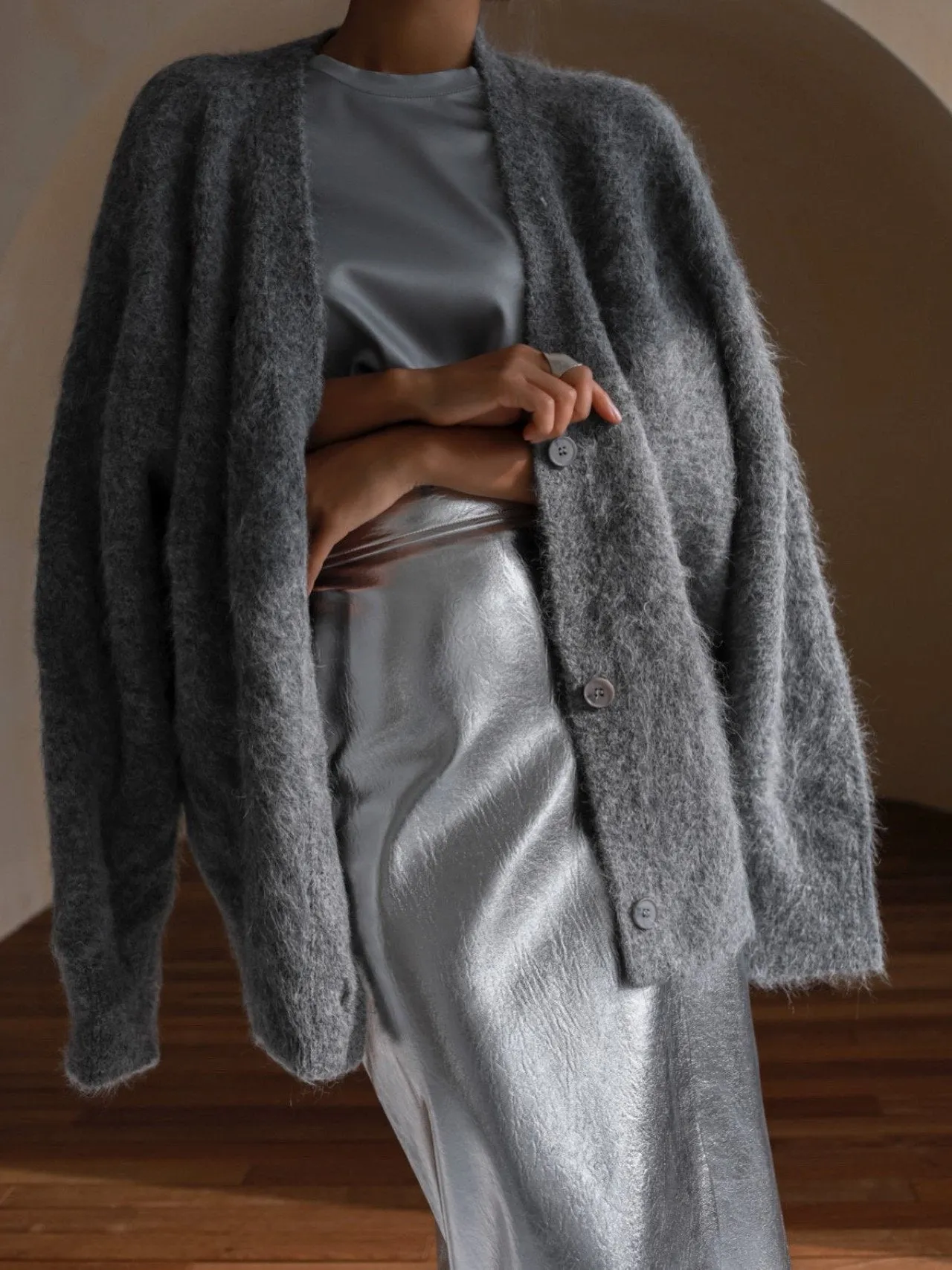 LUXE ALPACA OVERSIZED CARDIGAN