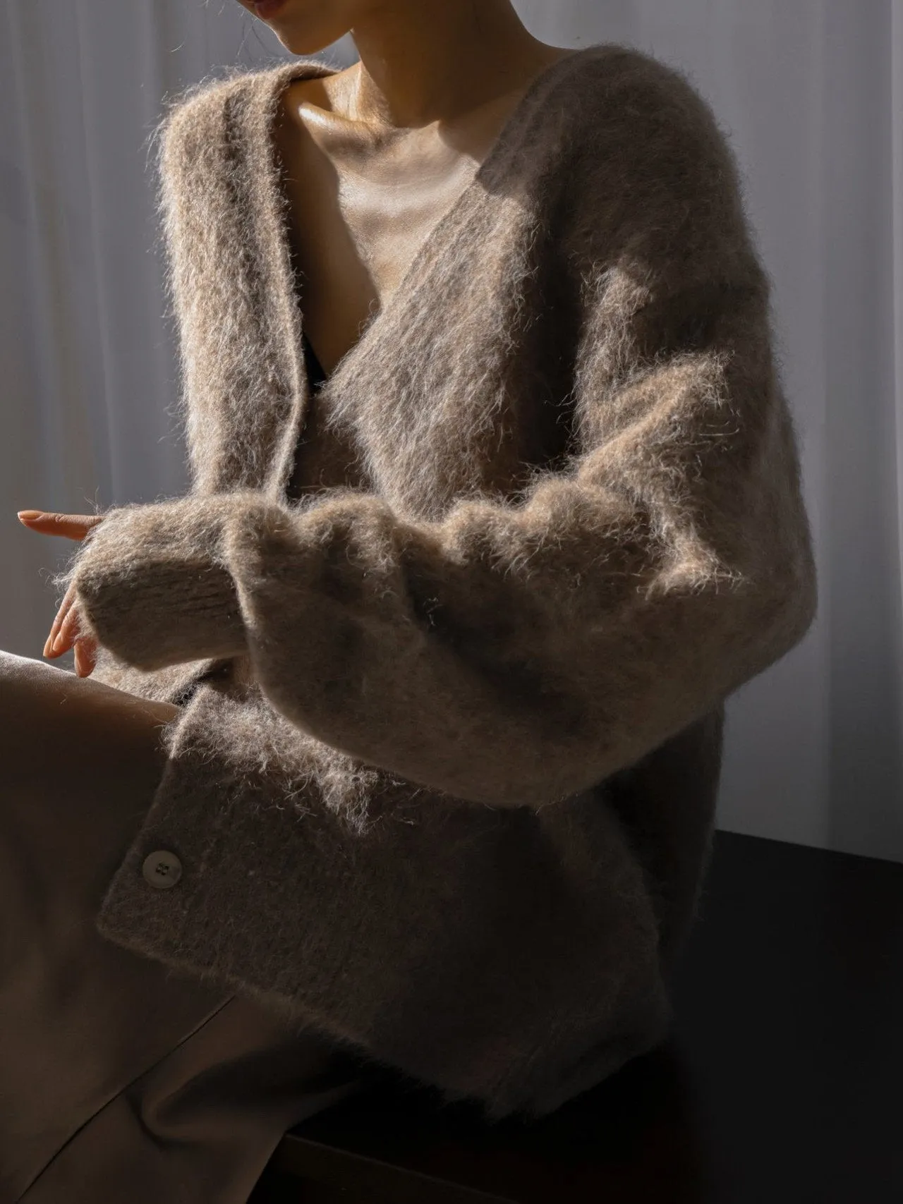 LUXE ALPACA OVERSIZED CARDIGAN