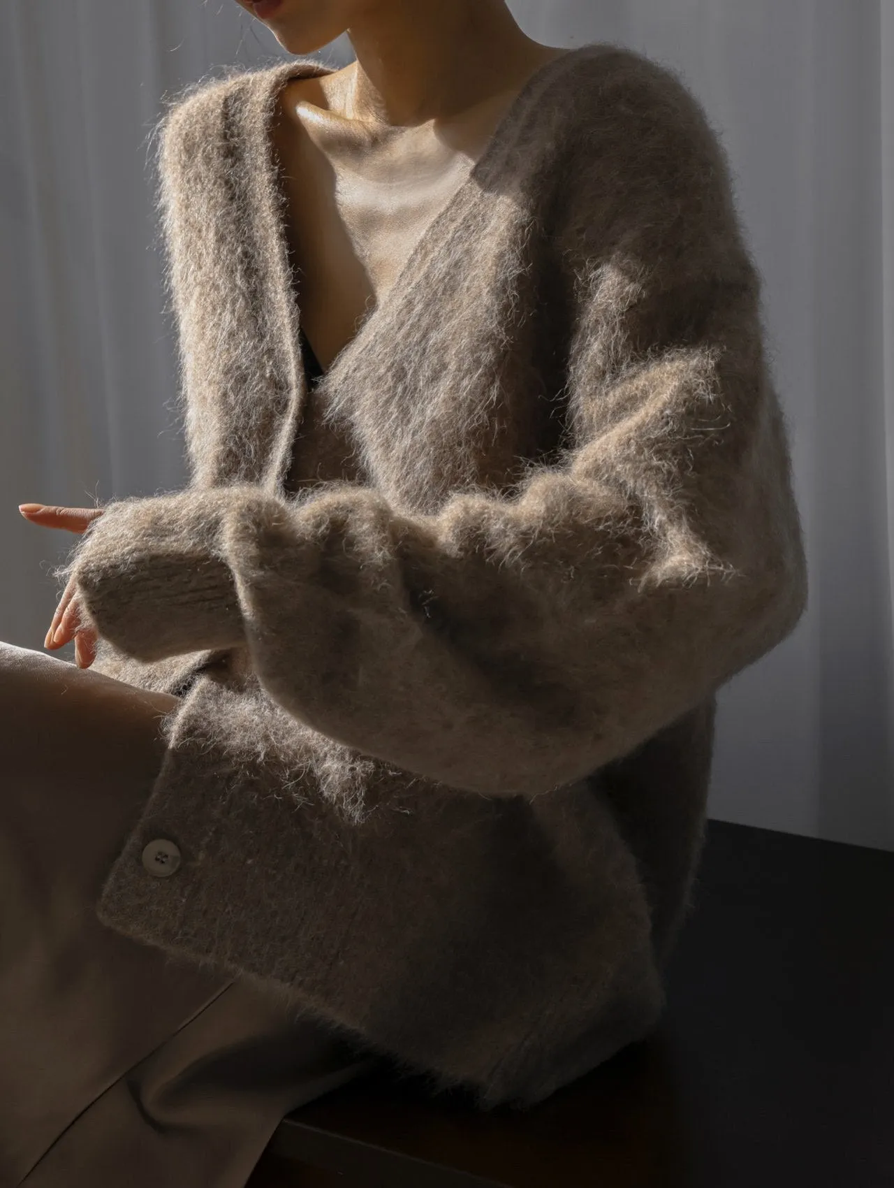 LUXE ALPACA OVERSIZED CARDIGAN