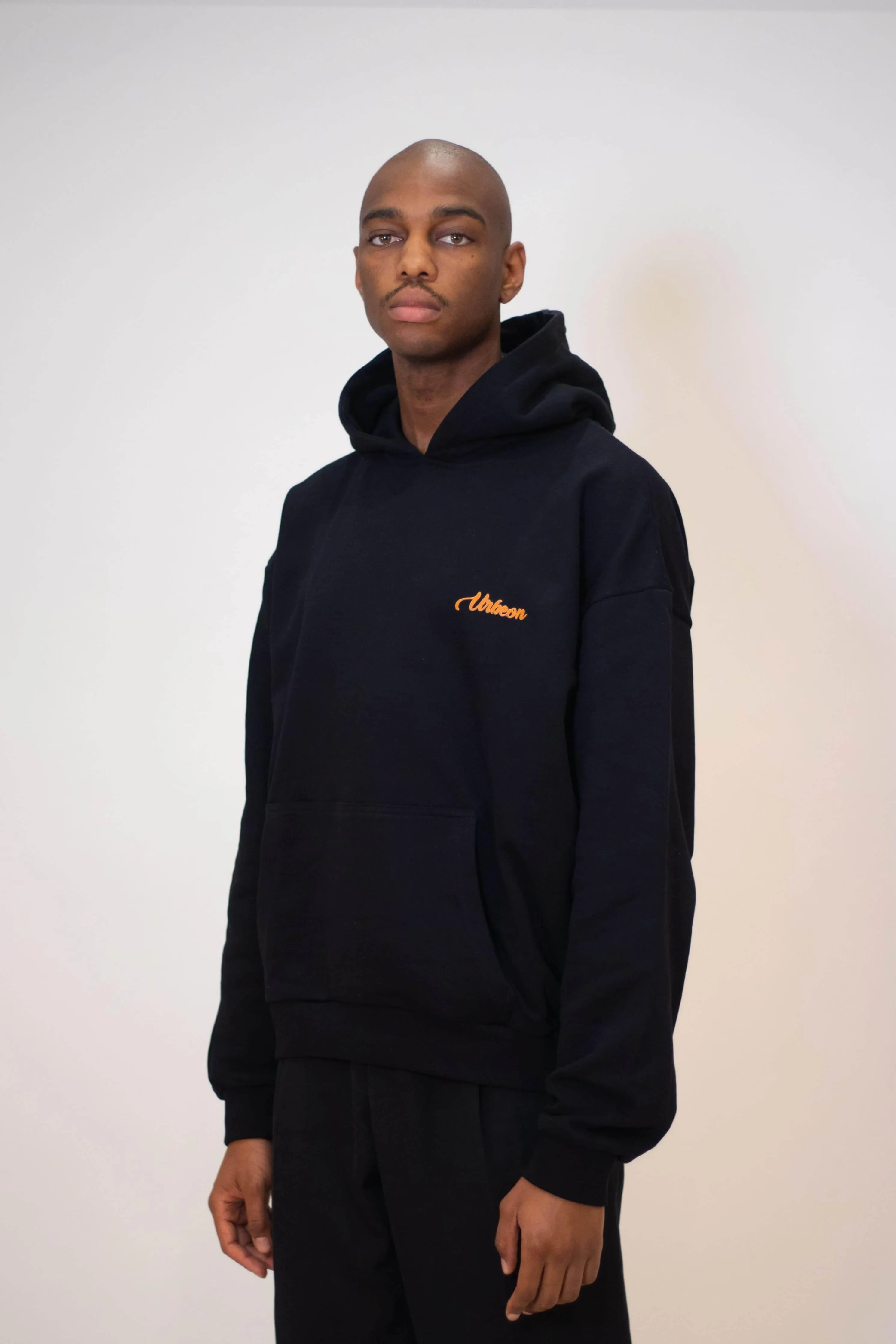 Mama Lisa Oversized Hoodie Men in Black
