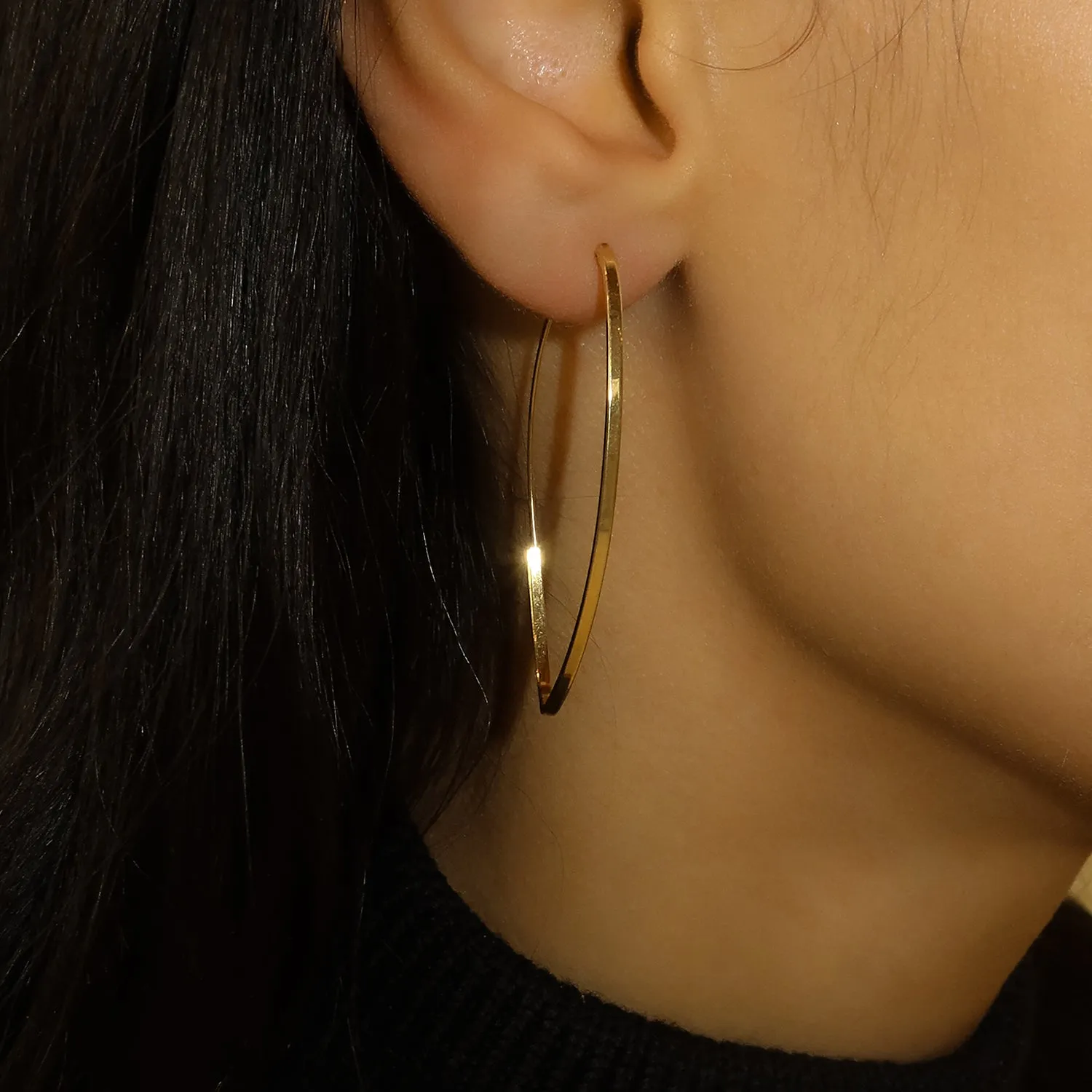 Marquise Hoops | 10K Gold