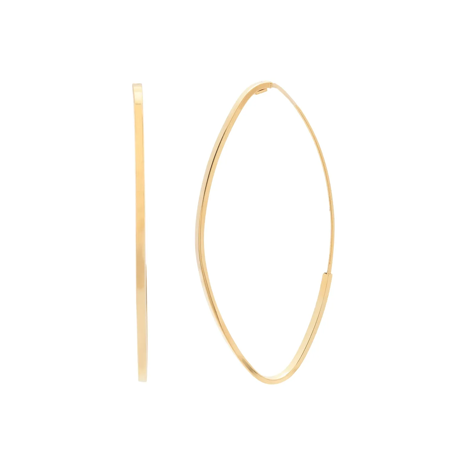 Marquise Hoops | 10K Gold