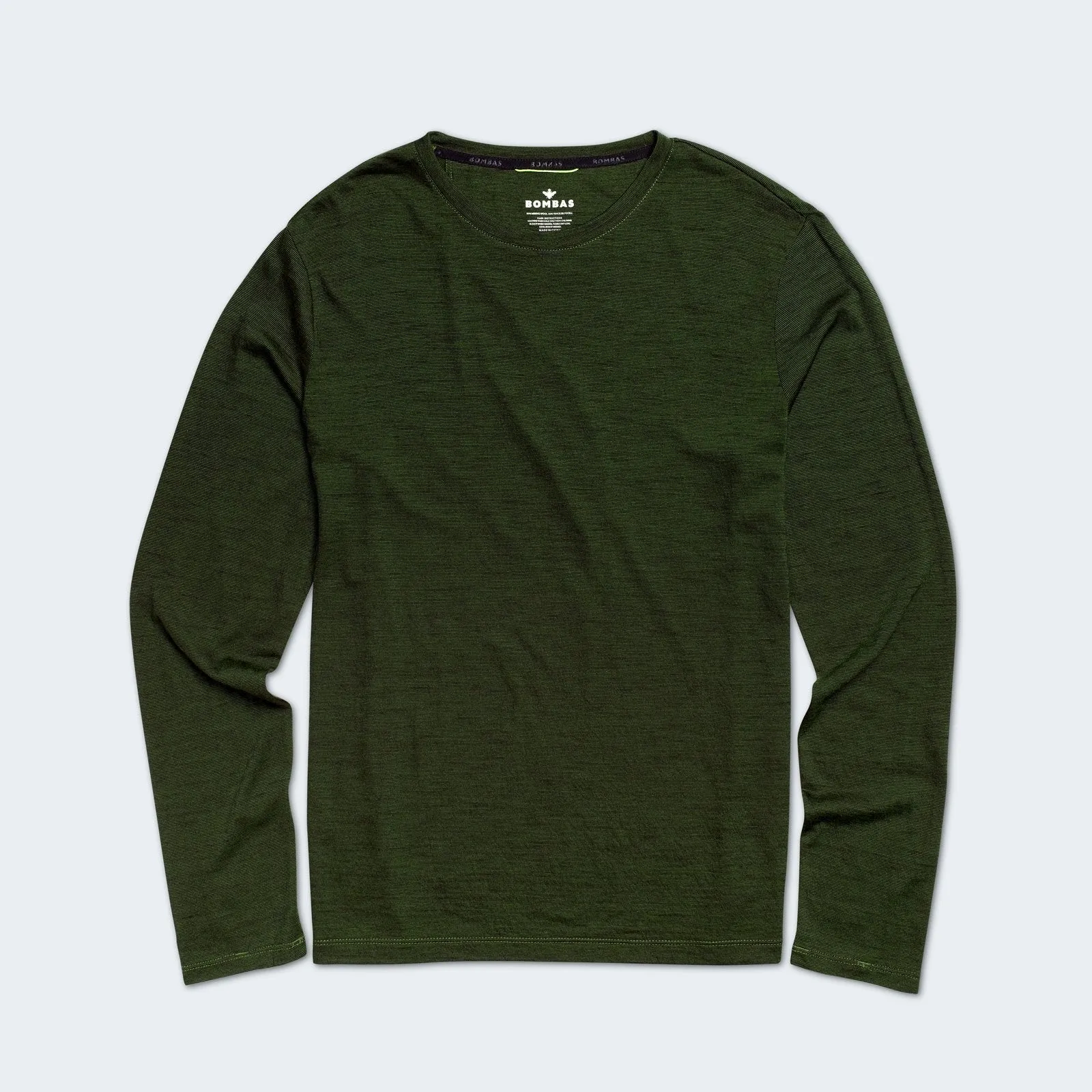 Men's Merino Wool Crew Neck Long Sleeve T-Shirt