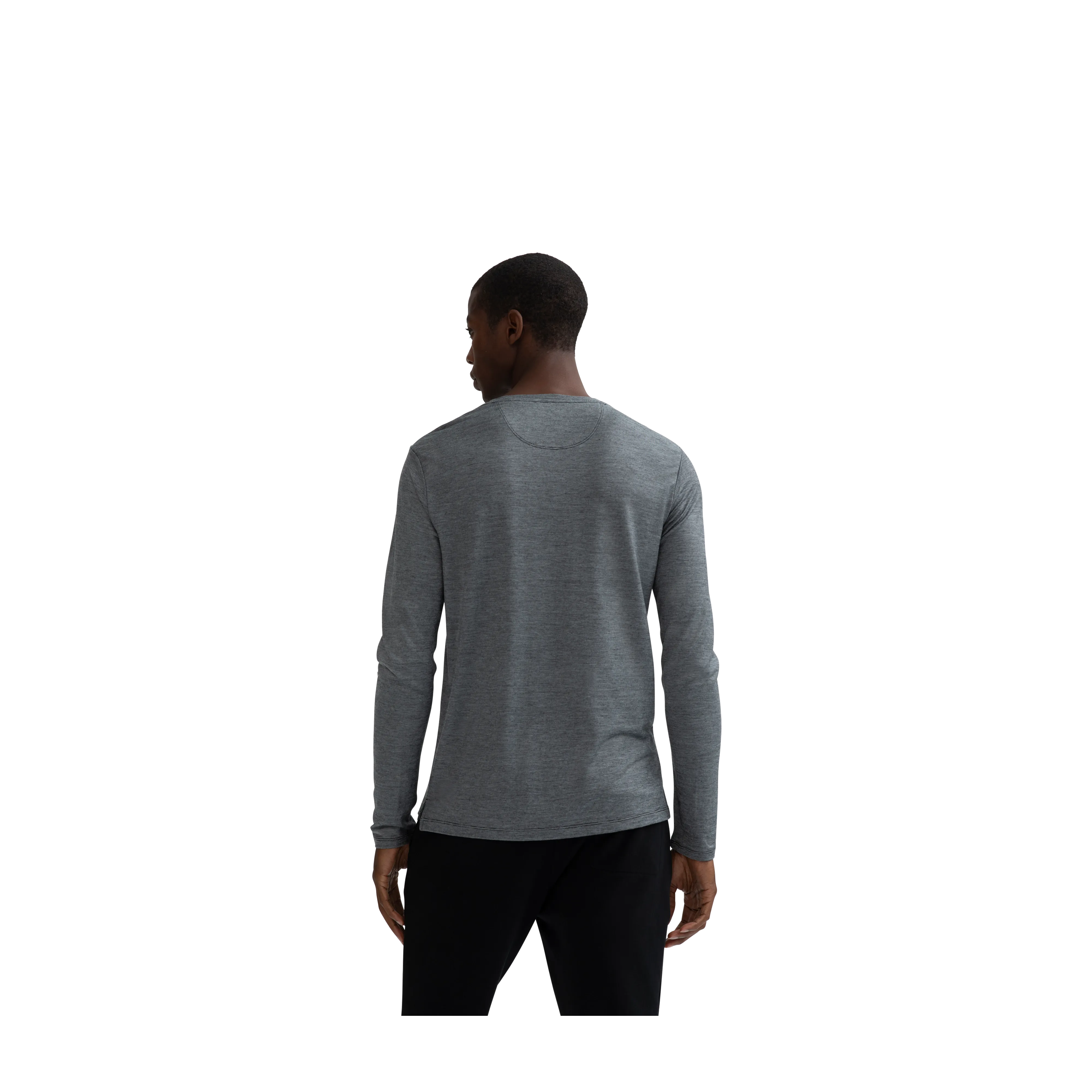 Men's Merino Wool Crew Neck Long Sleeve T-Shirt